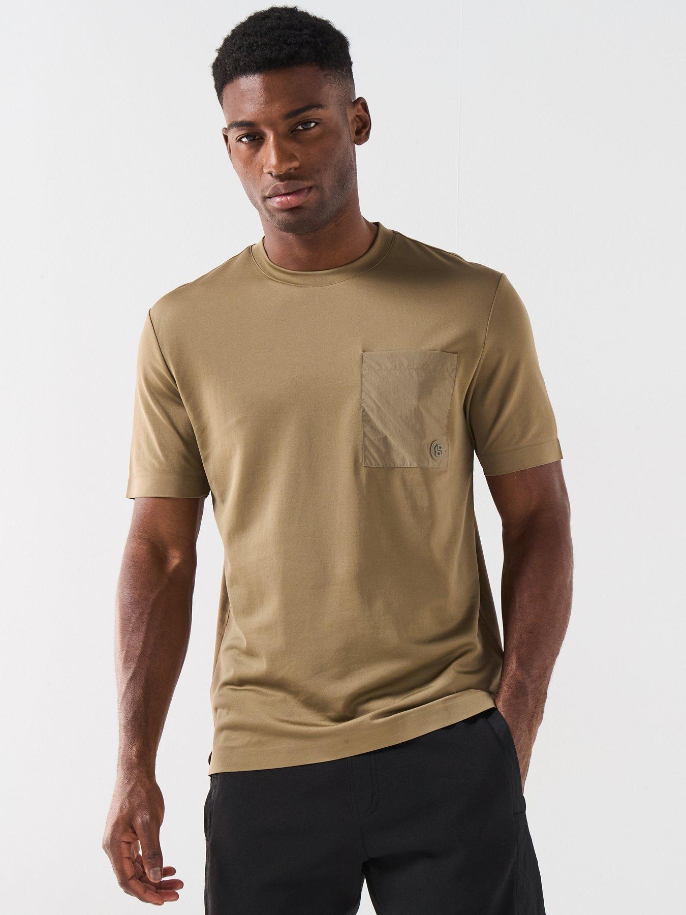 BOSS P-Taut 27 Regular Fit Pocket Bb T-Shirt - Brown