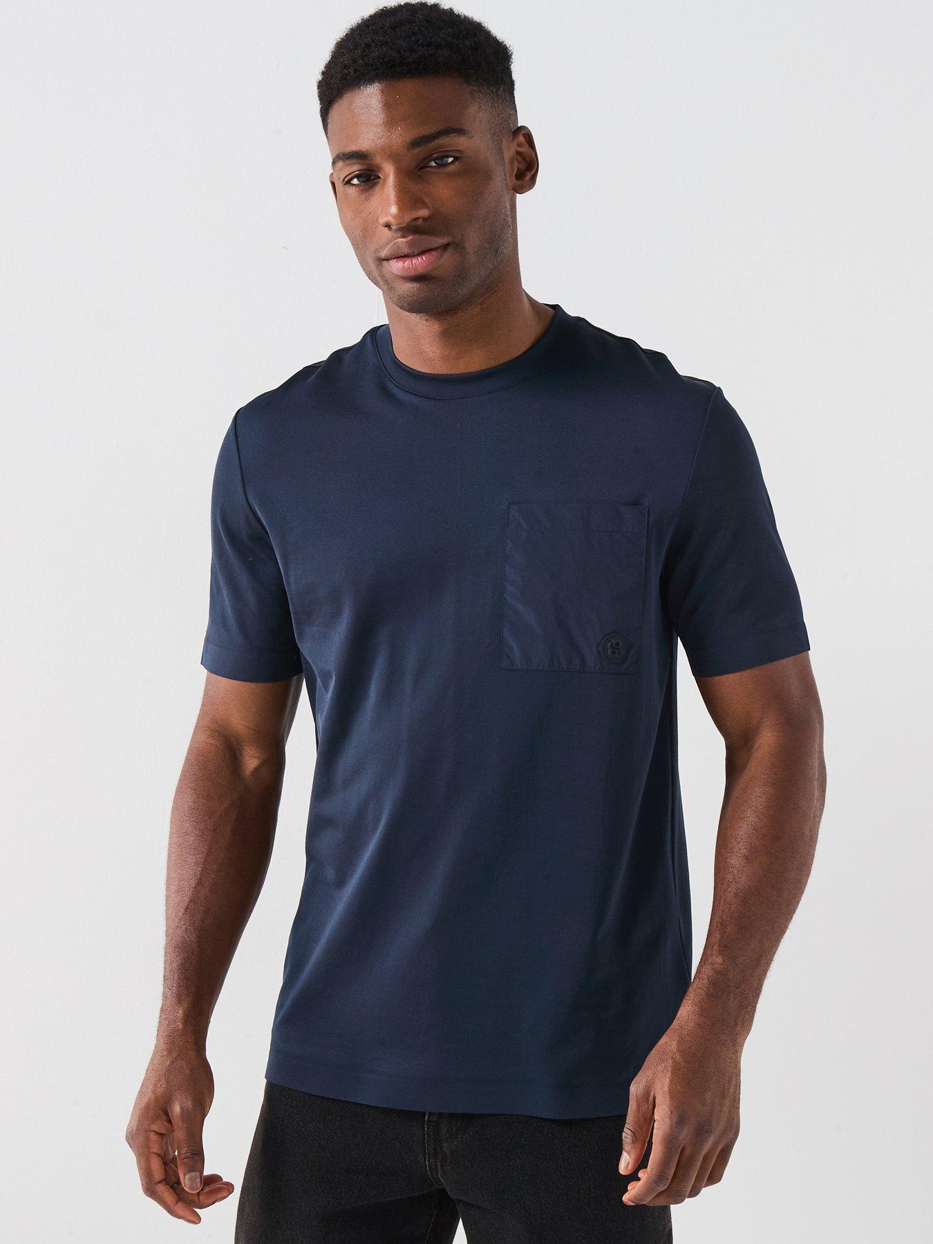 undefined Crew Neck T-Shirt With Pocket - Navy