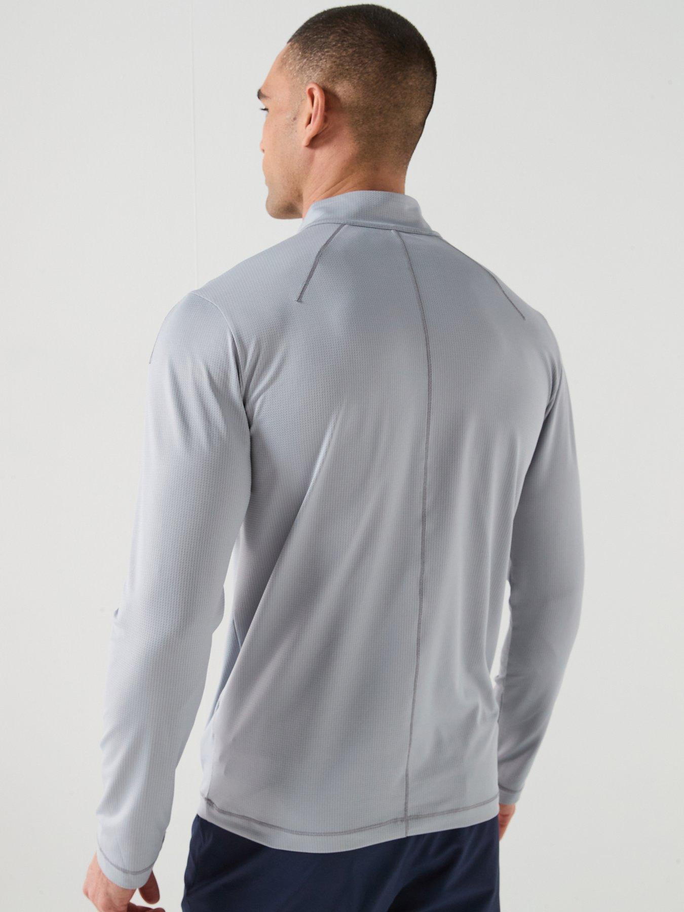 Image 2 of 6 of Calvin Klein Sport Ck Icon Performance 1/4 Zip Sweat - Grey