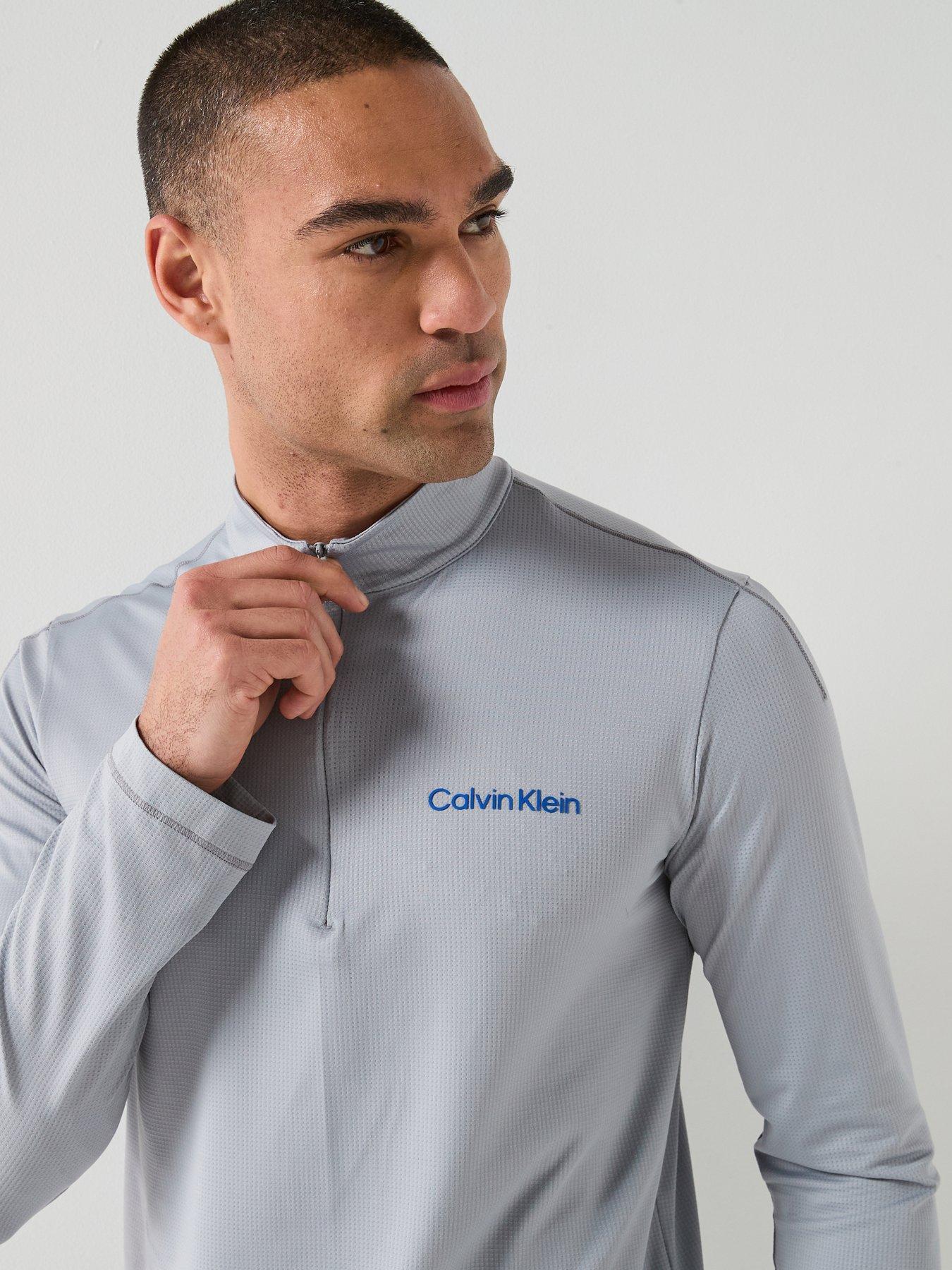 Image 6 of 6 of Calvin Klein Sport Ck Icon Performance 1/4 Zip Sweat - Grey