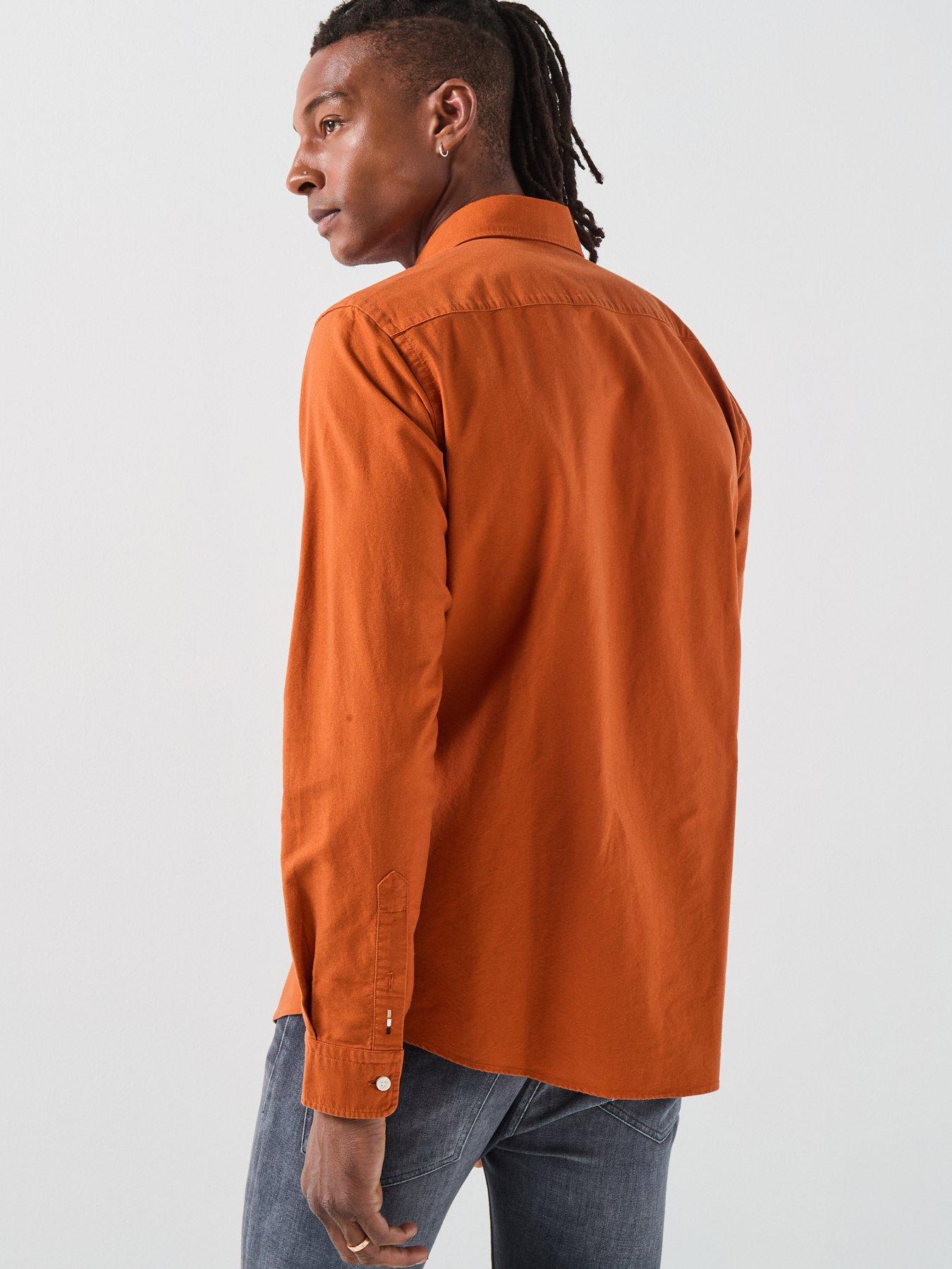 Image 2 of 6 of BOSS H-Roan Button Down Slim Fit Oxford Shirt - Dark Orange
