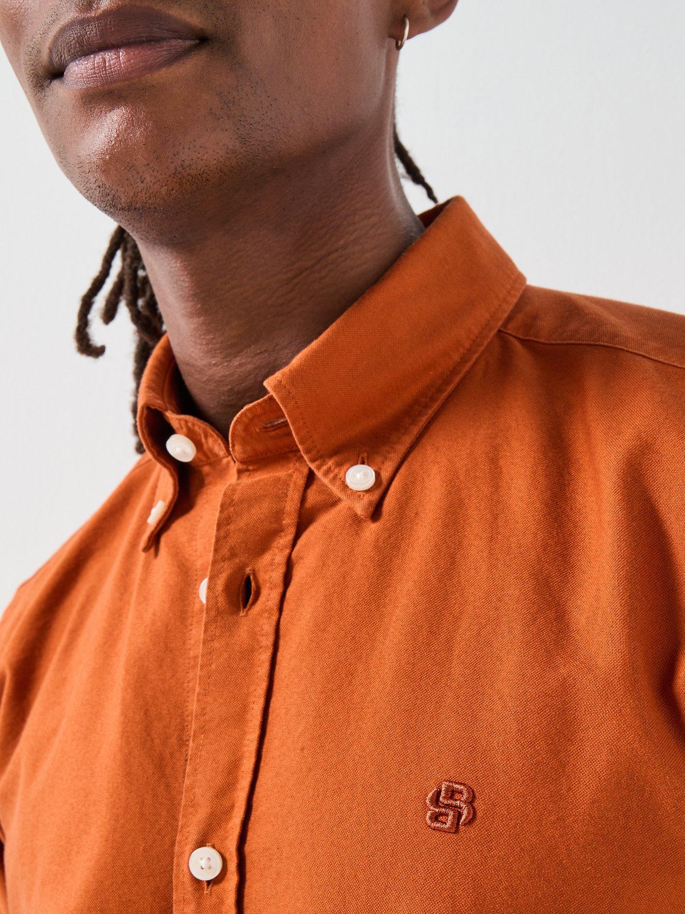 Image 5 of 6 of BOSS H-Roan Button Down Slim Fit Oxford Shirt - Dark Orange