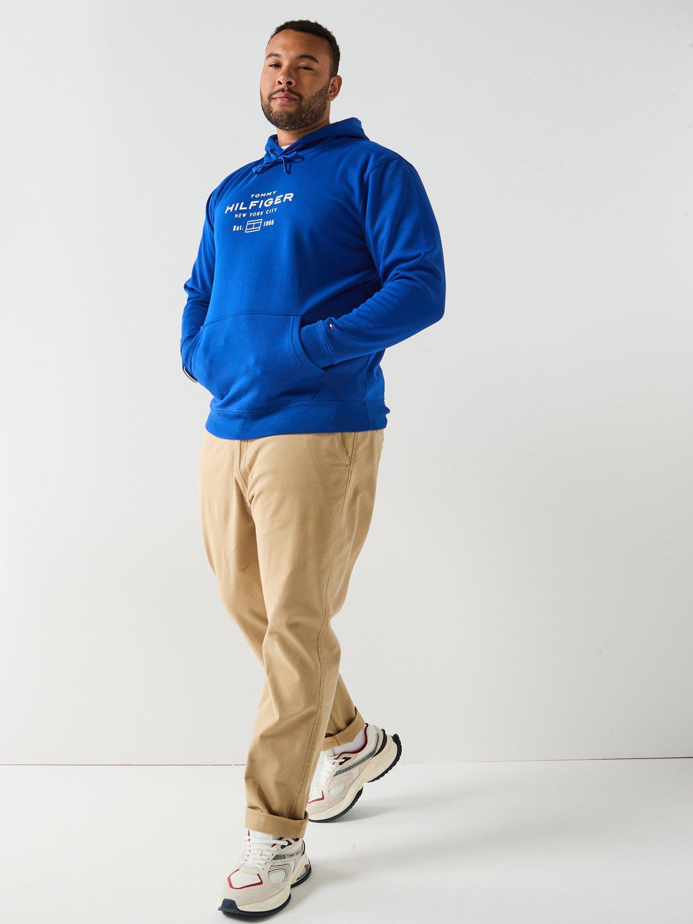 Tommy Hilfiger Big Tall Oval Graphic Hoodie Blue Very