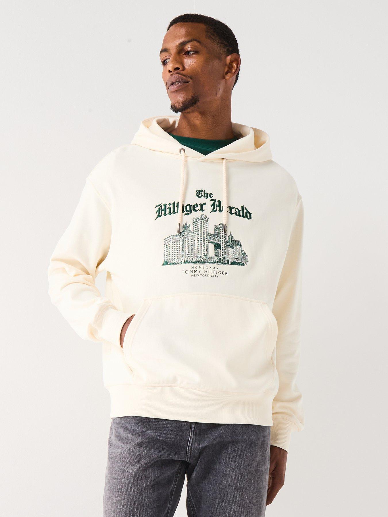 Image 1 of 6 of Tommy Hilfiger Herald Skyline Hoodie - Off White