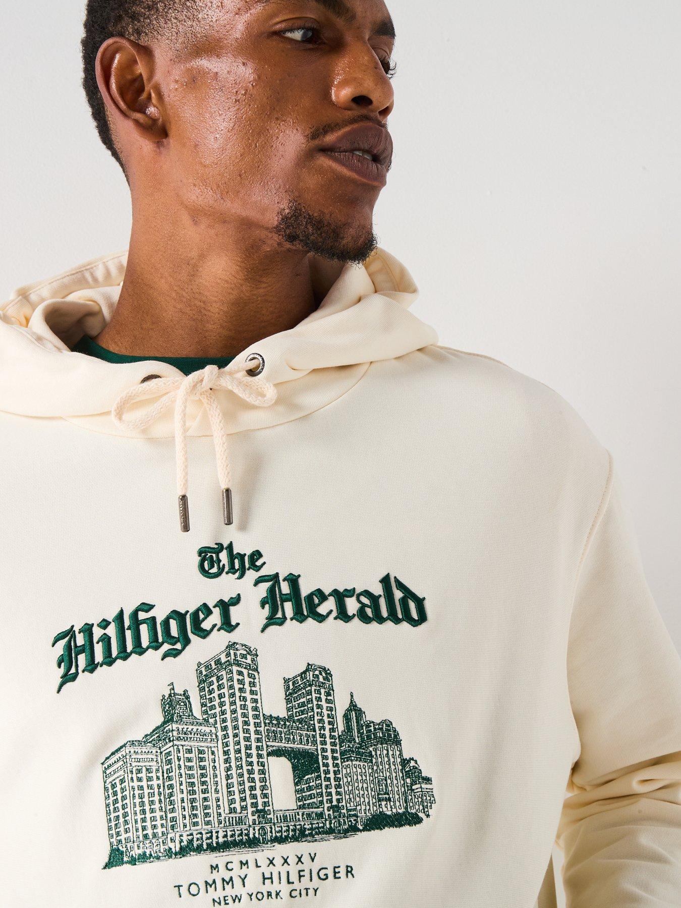 Image 4 of 6 of Tommy Hilfiger Herald Skyline Hoodie - Off White