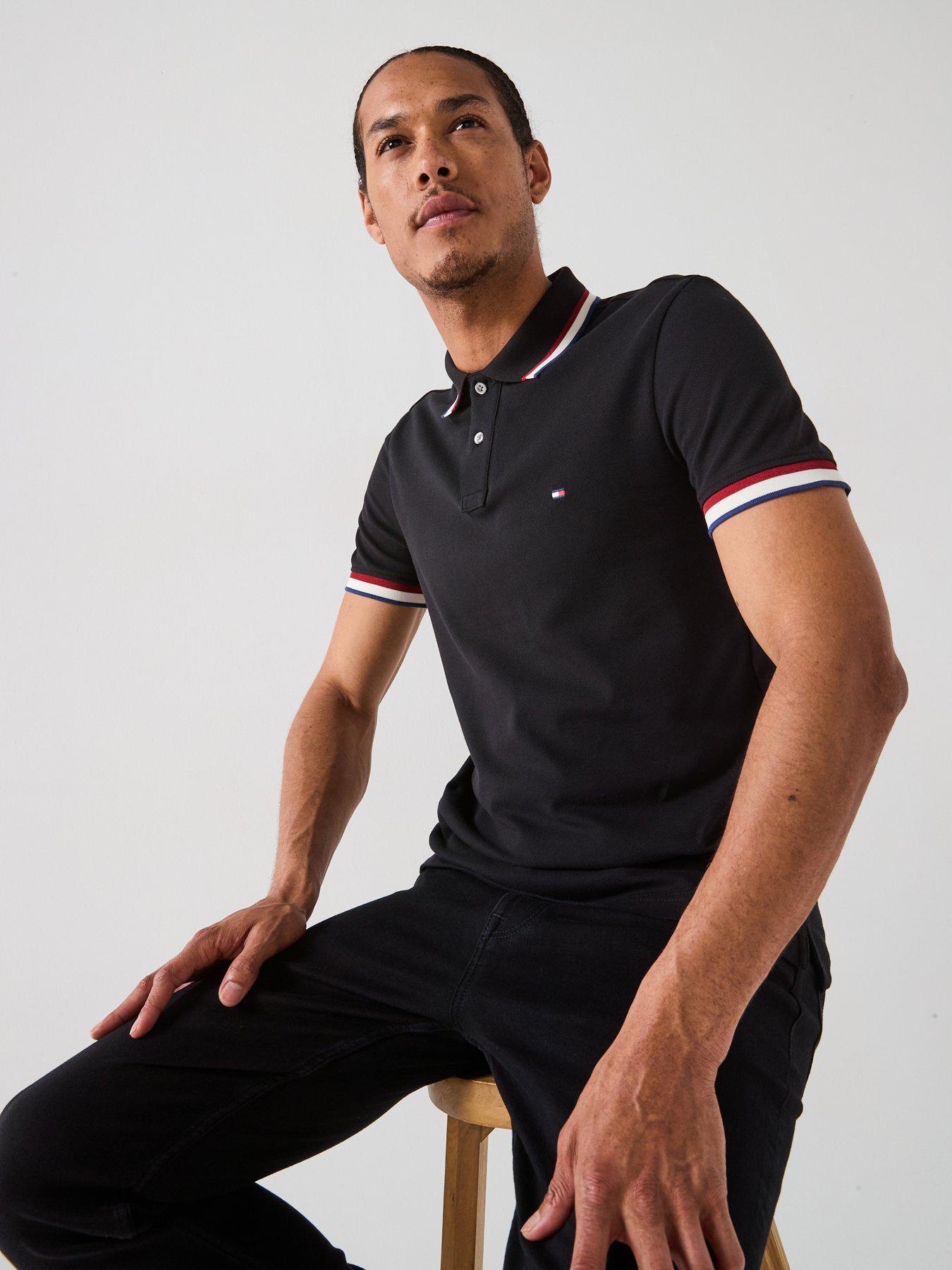 undefined Cuff Interest Polo Shirt - Black