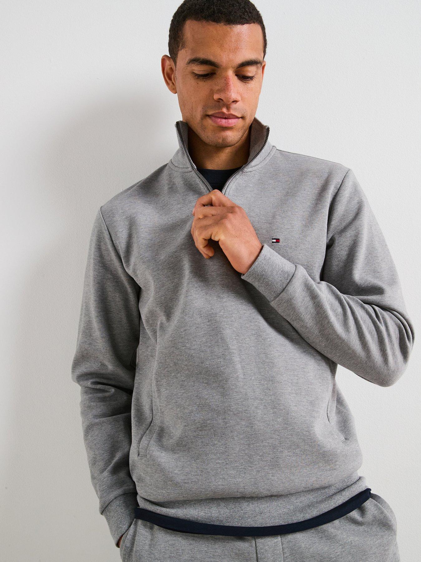 Tommy Hilfiger Essential Intechno 1/4 Zip Sweatshirt - Grey