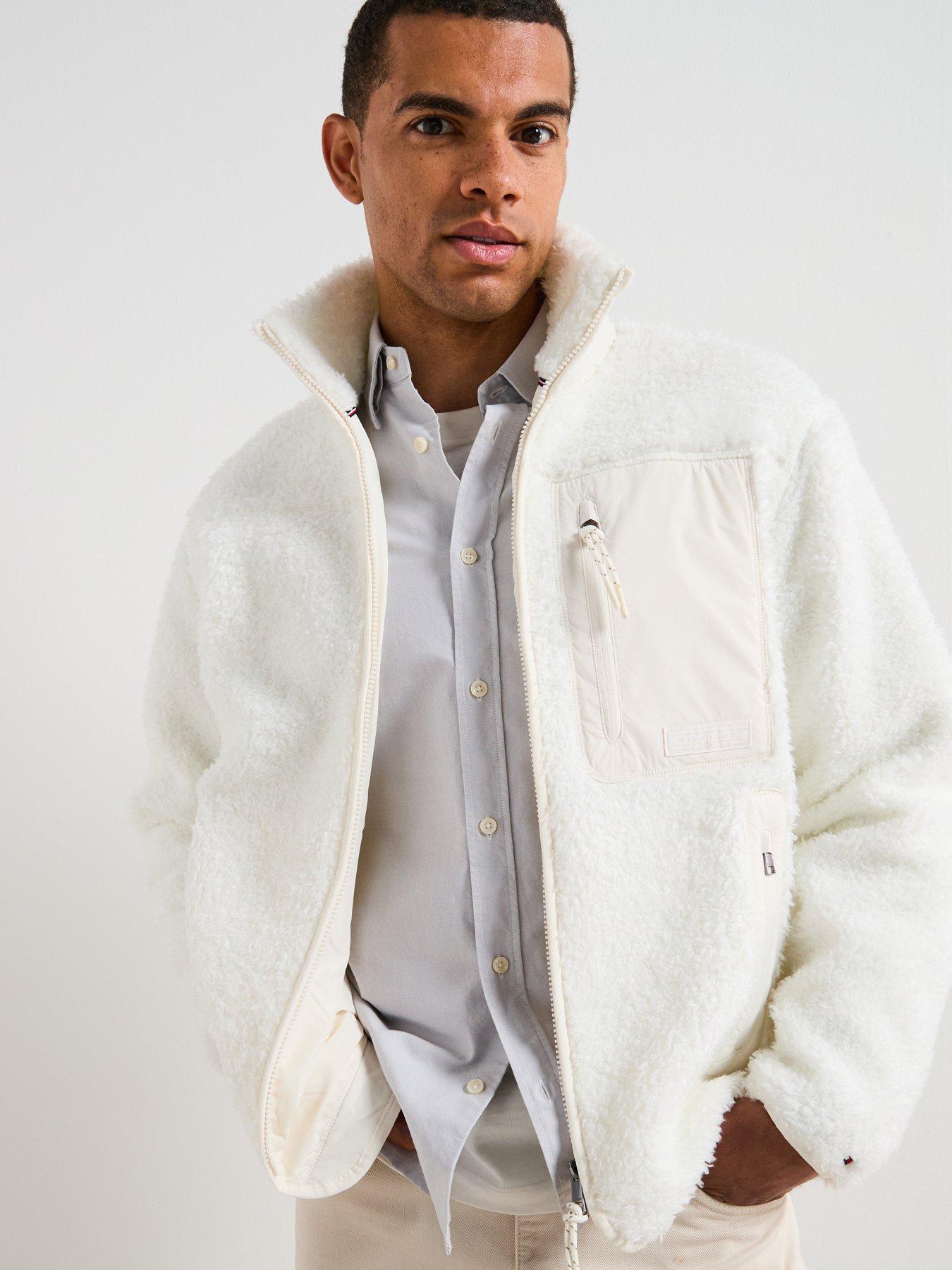 Tommy Hilfiger Teddy Fleece Zip Sweat - Off White
