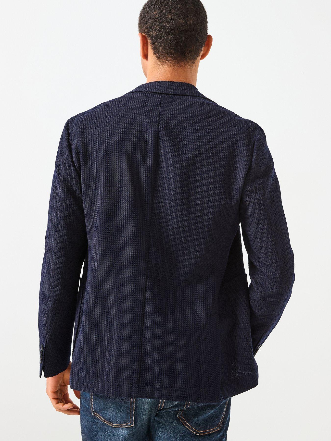 Image 2 of 6 of BOSS C-Hanry Bi-Stretch Double Breast Patch Pocket Suit Jacket - Navy