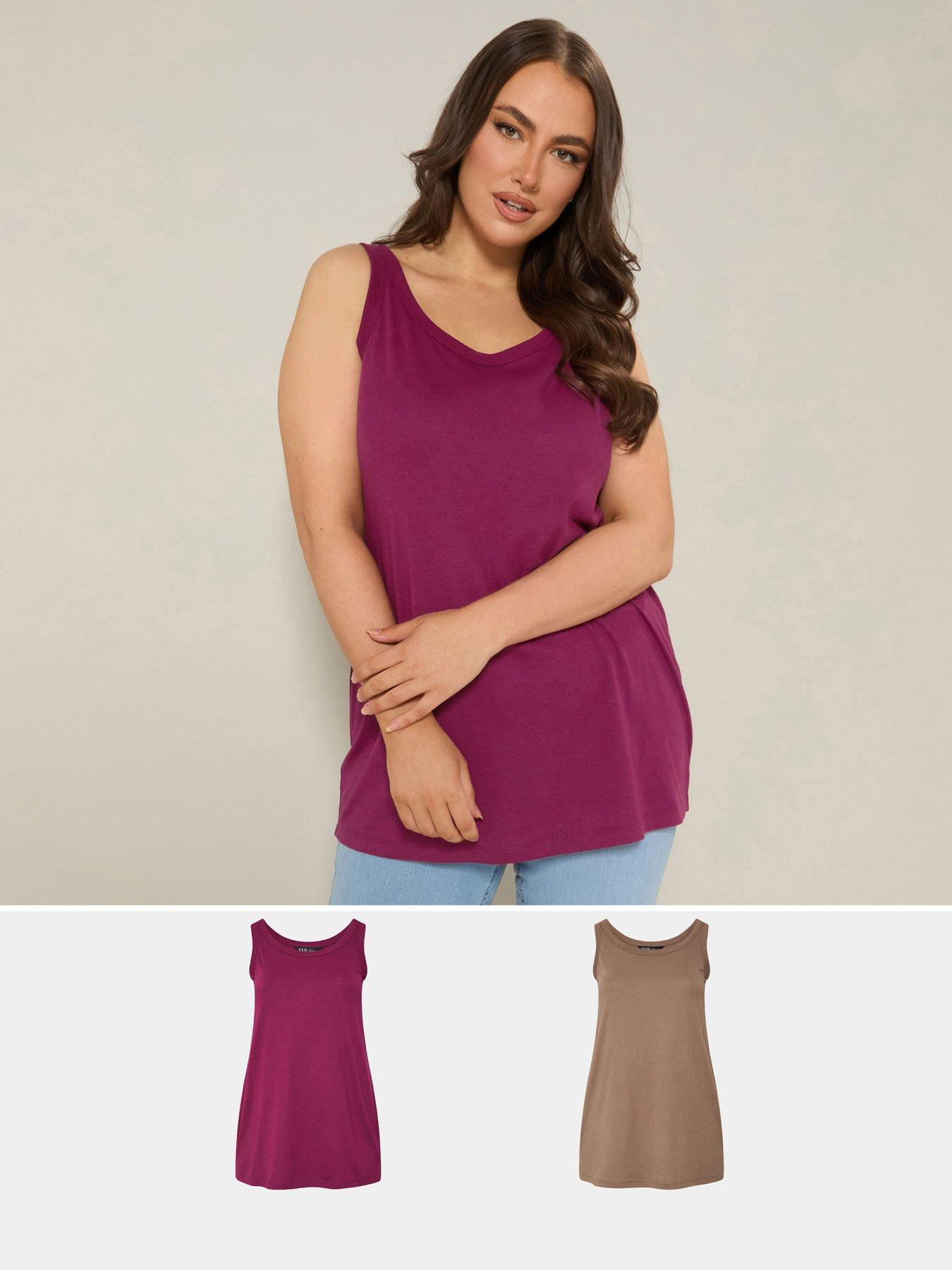 undefined Curve 2 Pack Core Basic Vest - Pink
