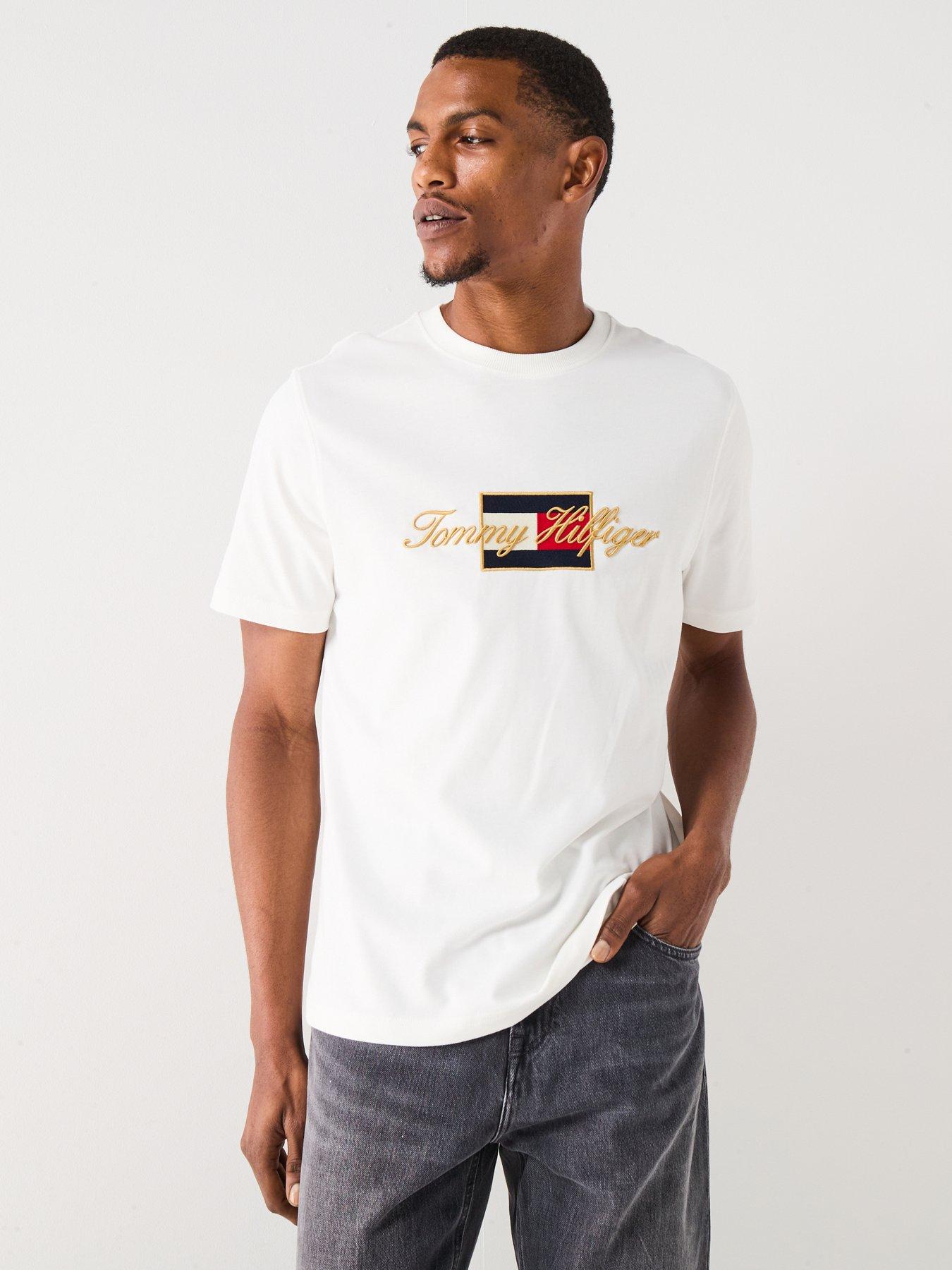 undefined Icon Gold Script T-Shirt - Off White