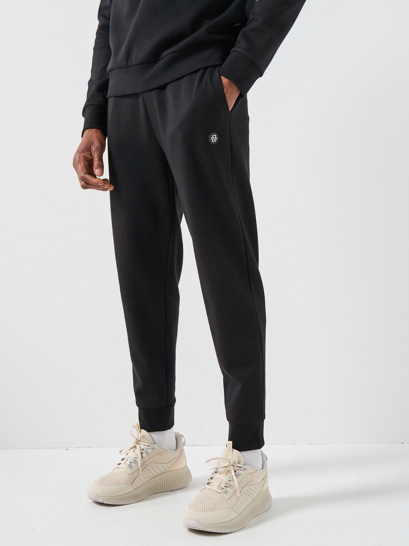 BOSS Boss C-locsin 01 Regular Fit Nikel Logo Cuff Joggers - Black