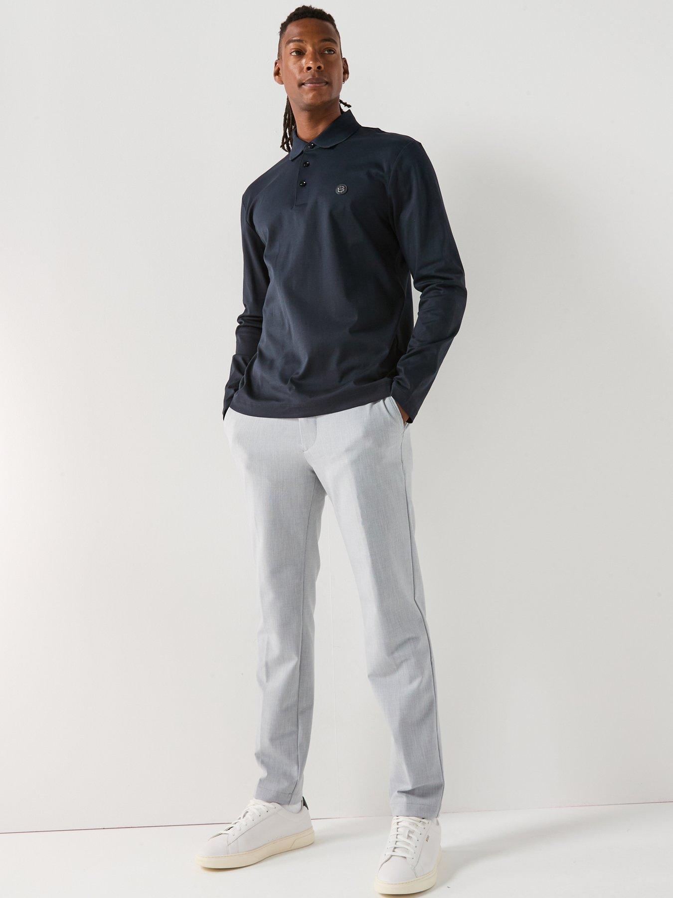 Image 3 of 6 of BOSS C-Paley 01 Regular Fit Nikel Logo Long Sleeve Polo Shirt - Navy