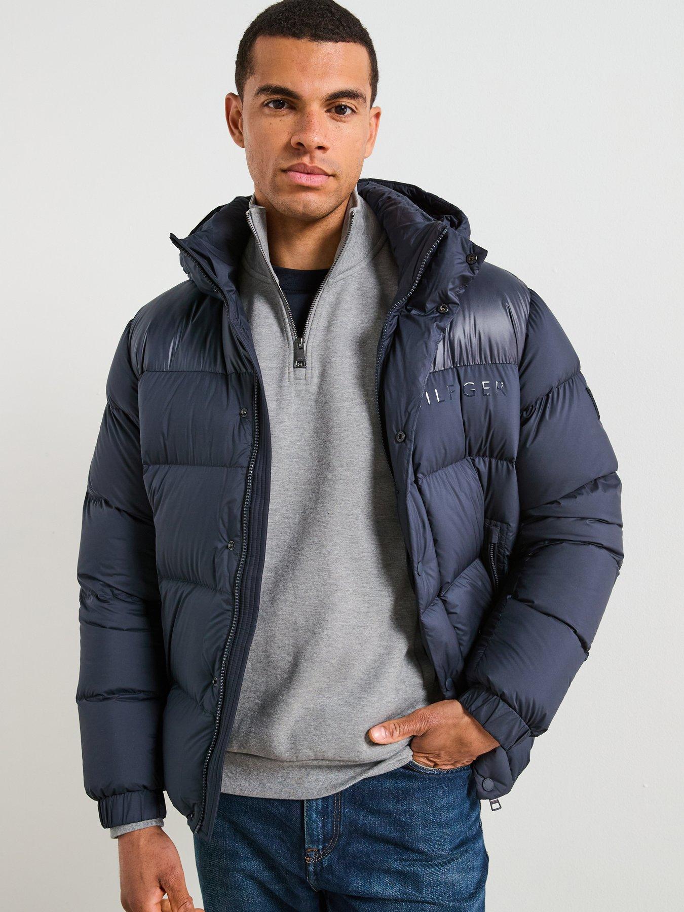 Tommy Hilfiger Mix Down Hooded Padded Jacket - Navy