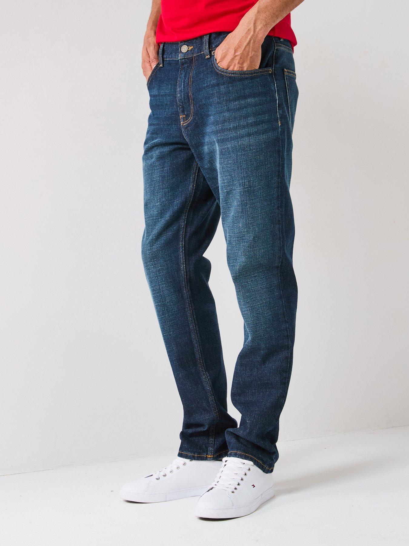 undefined Denton Straight Fit Blacker Blue Jeans - Dark Blue