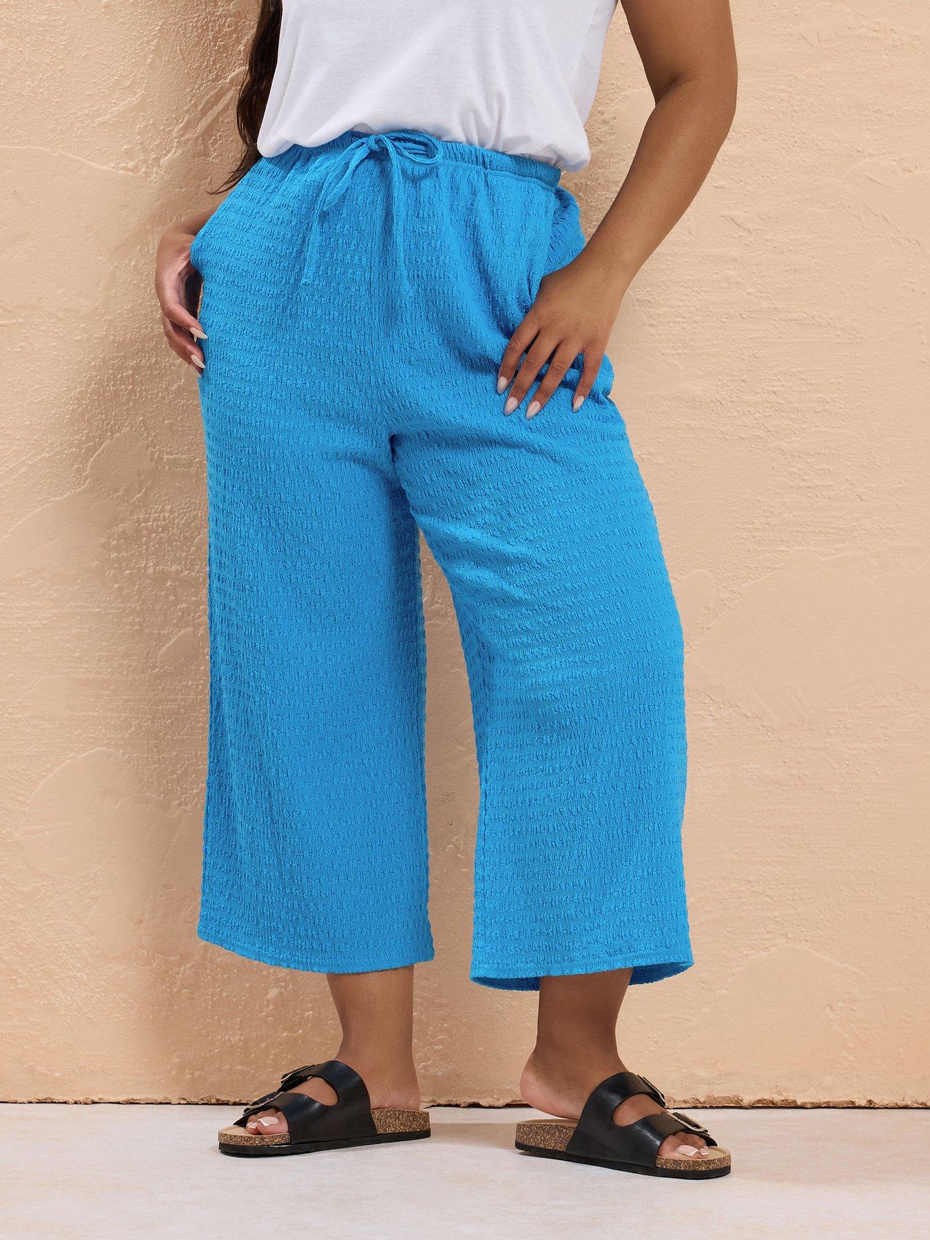 undefined Curve Midaxi Crop Trouser - Blue