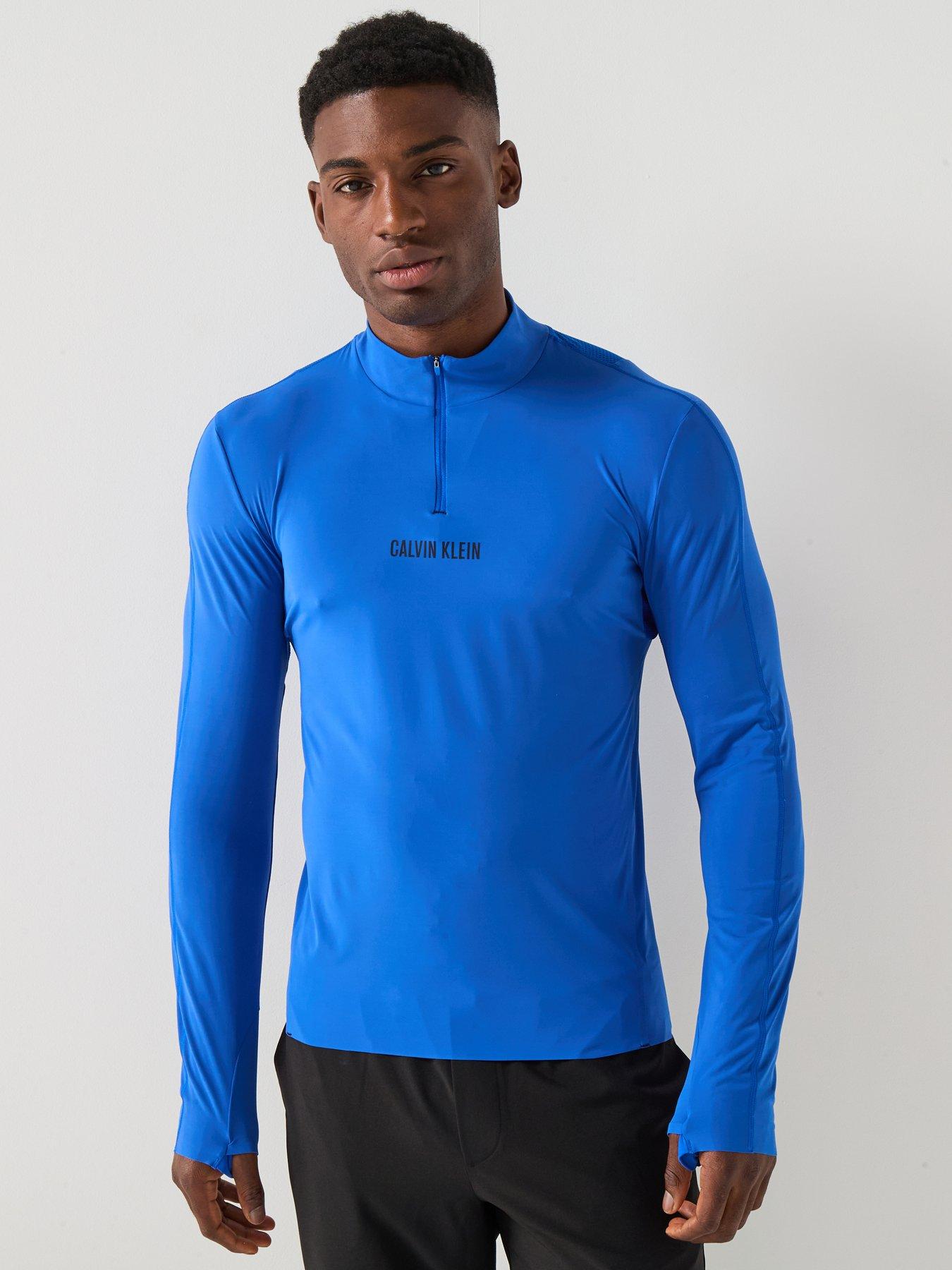 Calvin Klein Sport CK Intense Power 1/4 Zip Sweat - Blue