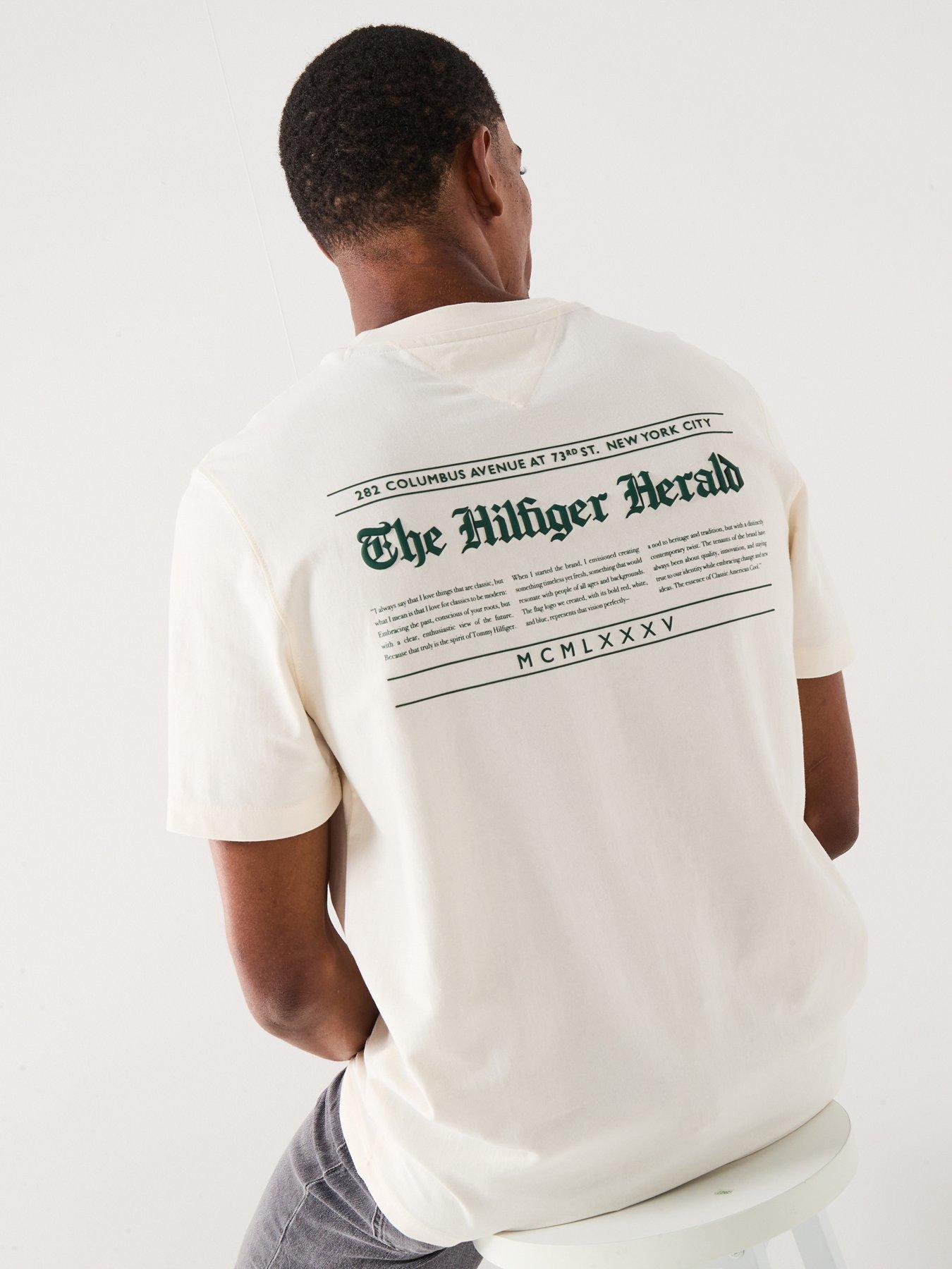 undefined Tommy Hilfiger Hilfiger Herald Back Print Graphic T-shirt - Off White