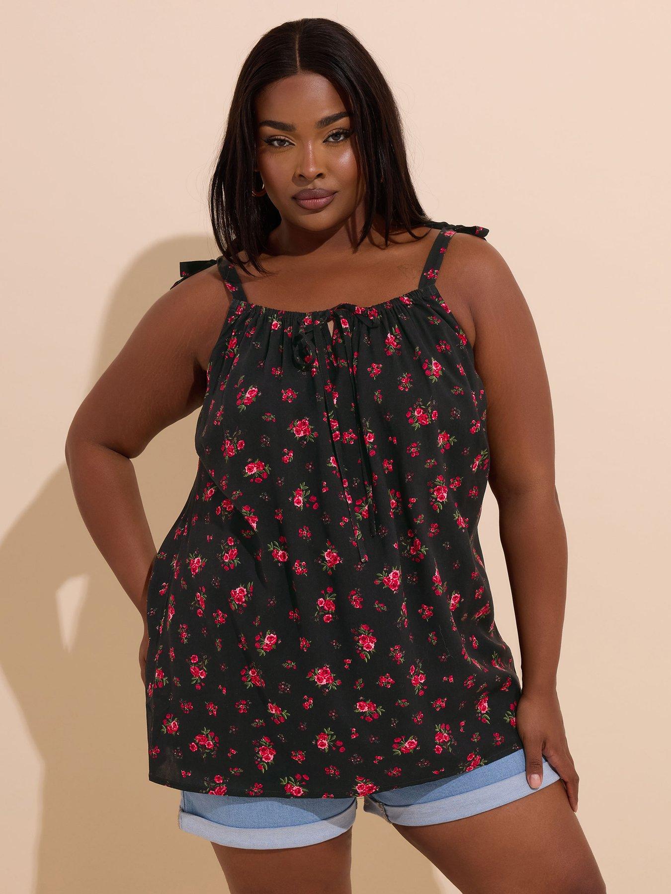 undefined Curve Gypsy Strappy Top - Black