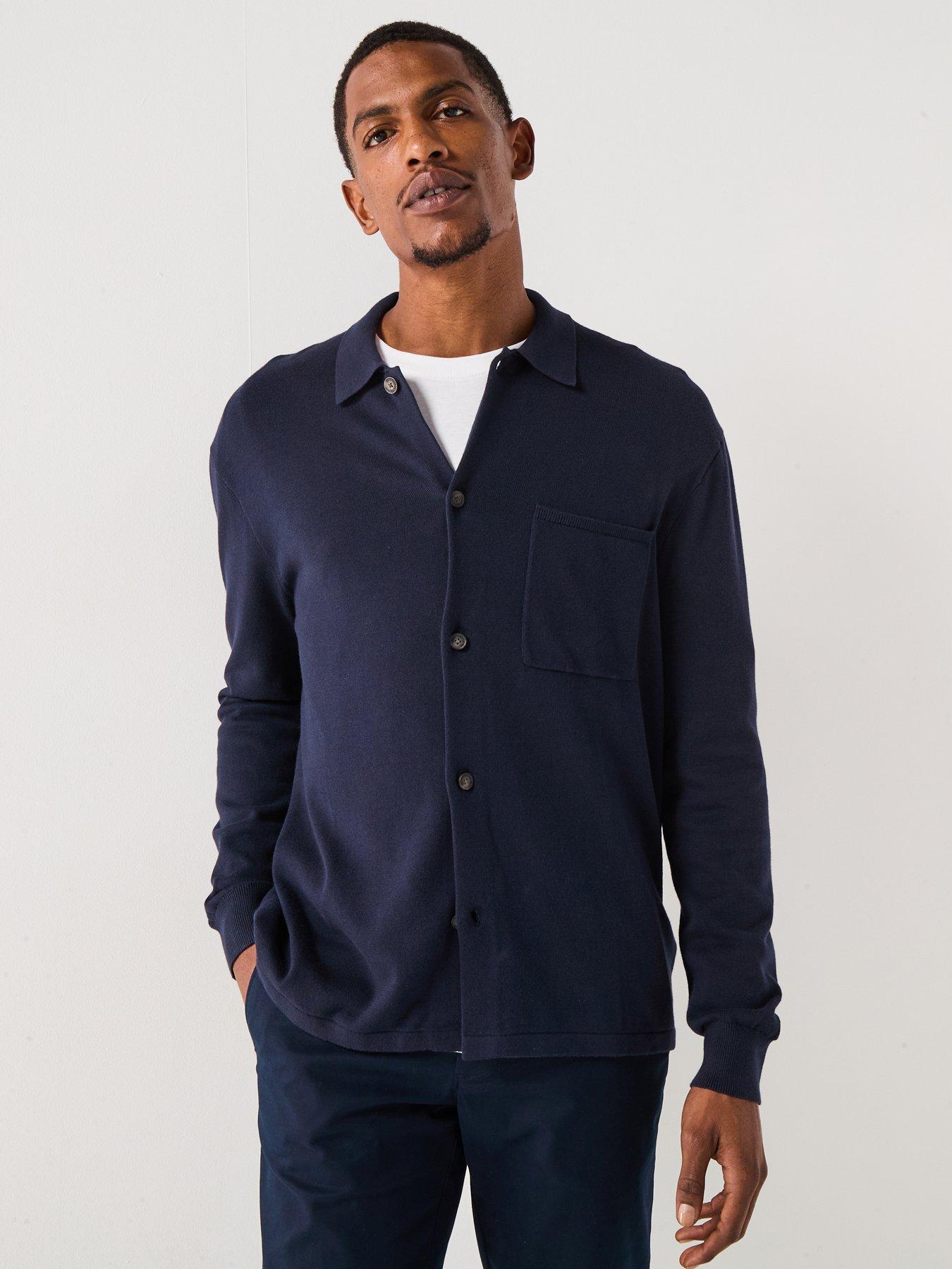 Tommy Hilfiger Essential Cotton Knitted Over Shirt - Navy