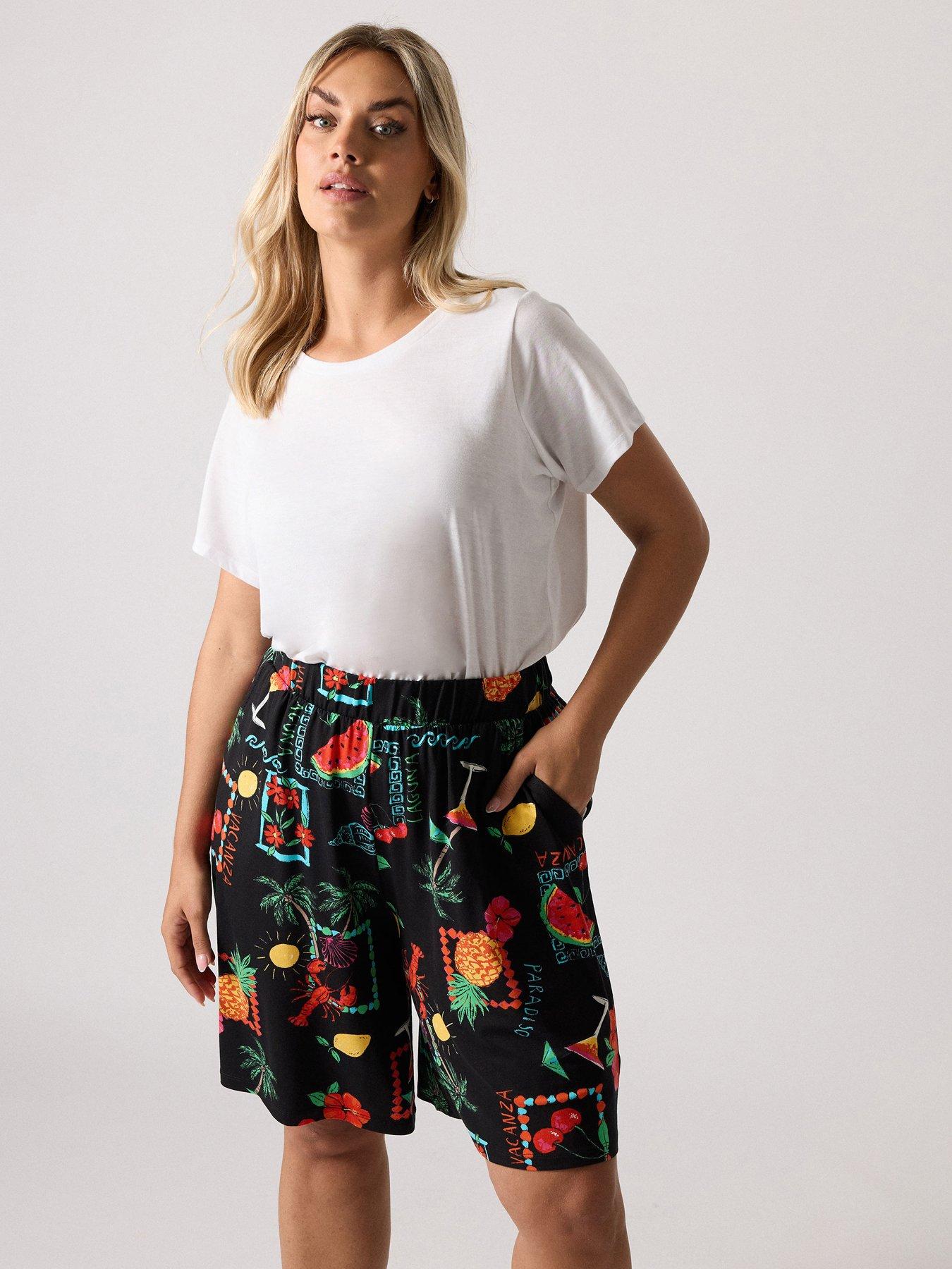 undefined Curve Summer Postcard Shorts
