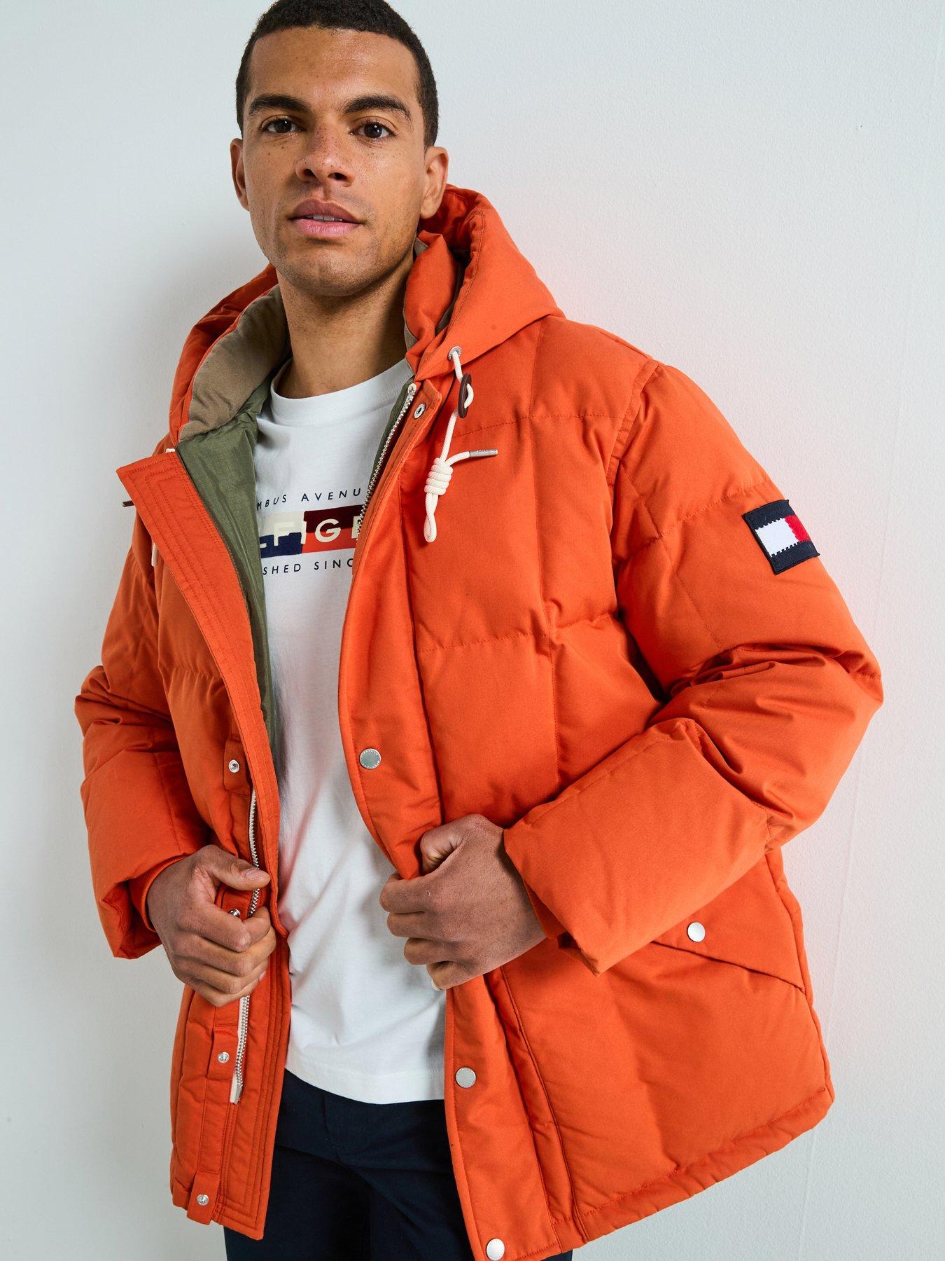 Image 1 of 5 of Tommy Hilfiger Square Baffled Down Parka - Orange