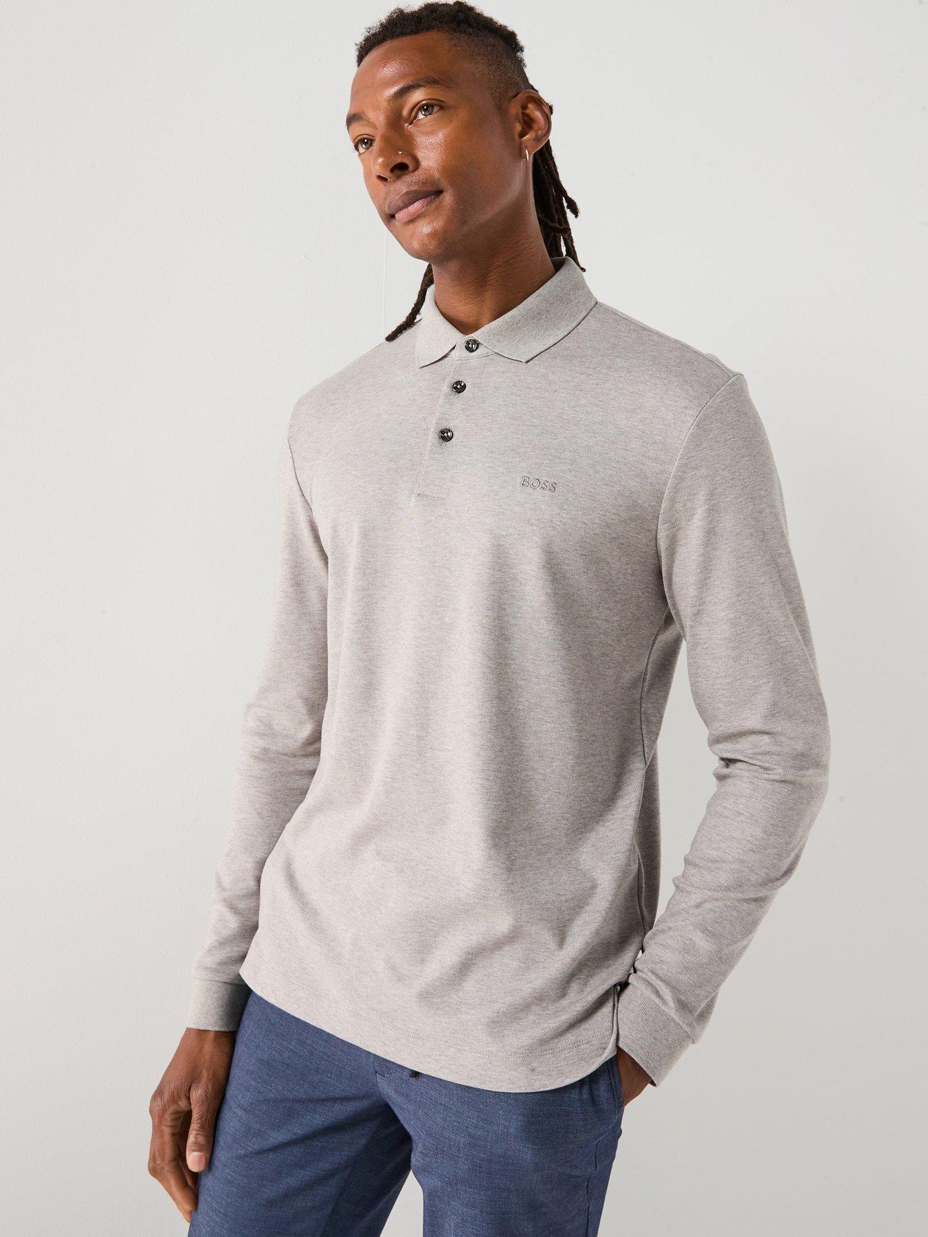 undefined Pado 30 Long Sleeve Pique Polo Shirt - Silver