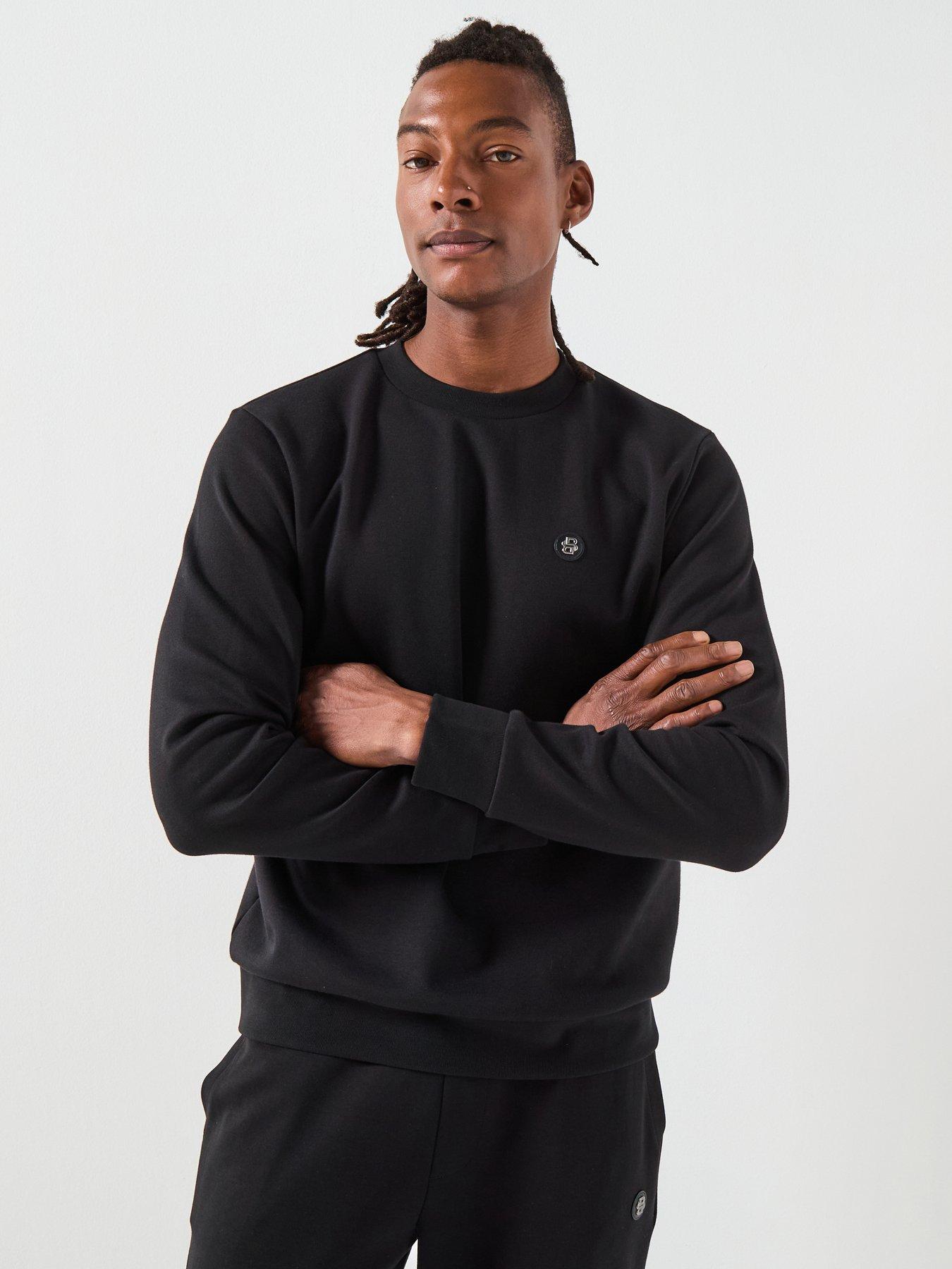 BOSS Boss C-sharpe 01 Regular Fit Nikel Logo Crew Sweat - Black
