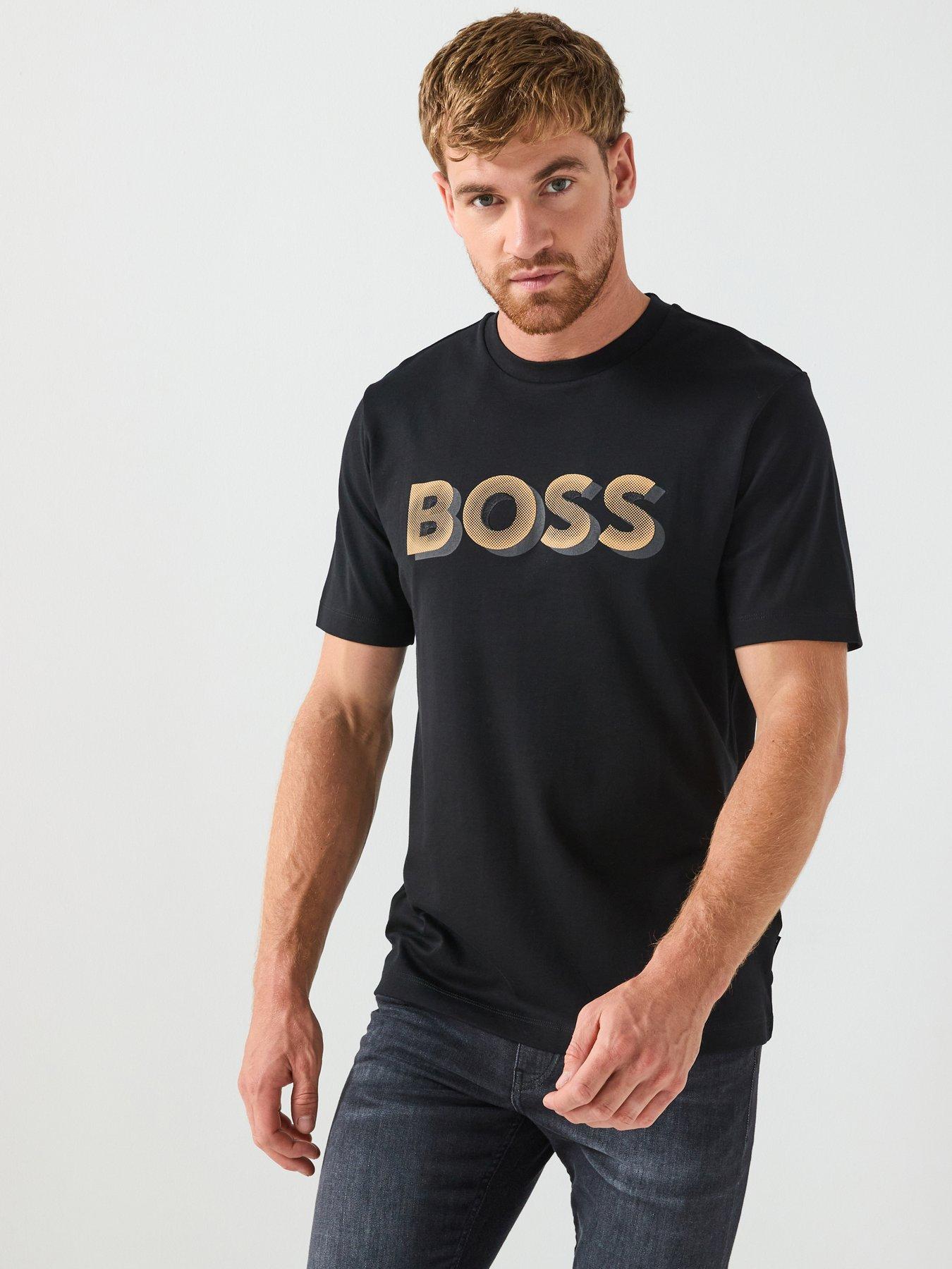 BOSS H-Thompson 656 Corporate Print T-Shirt - Black
