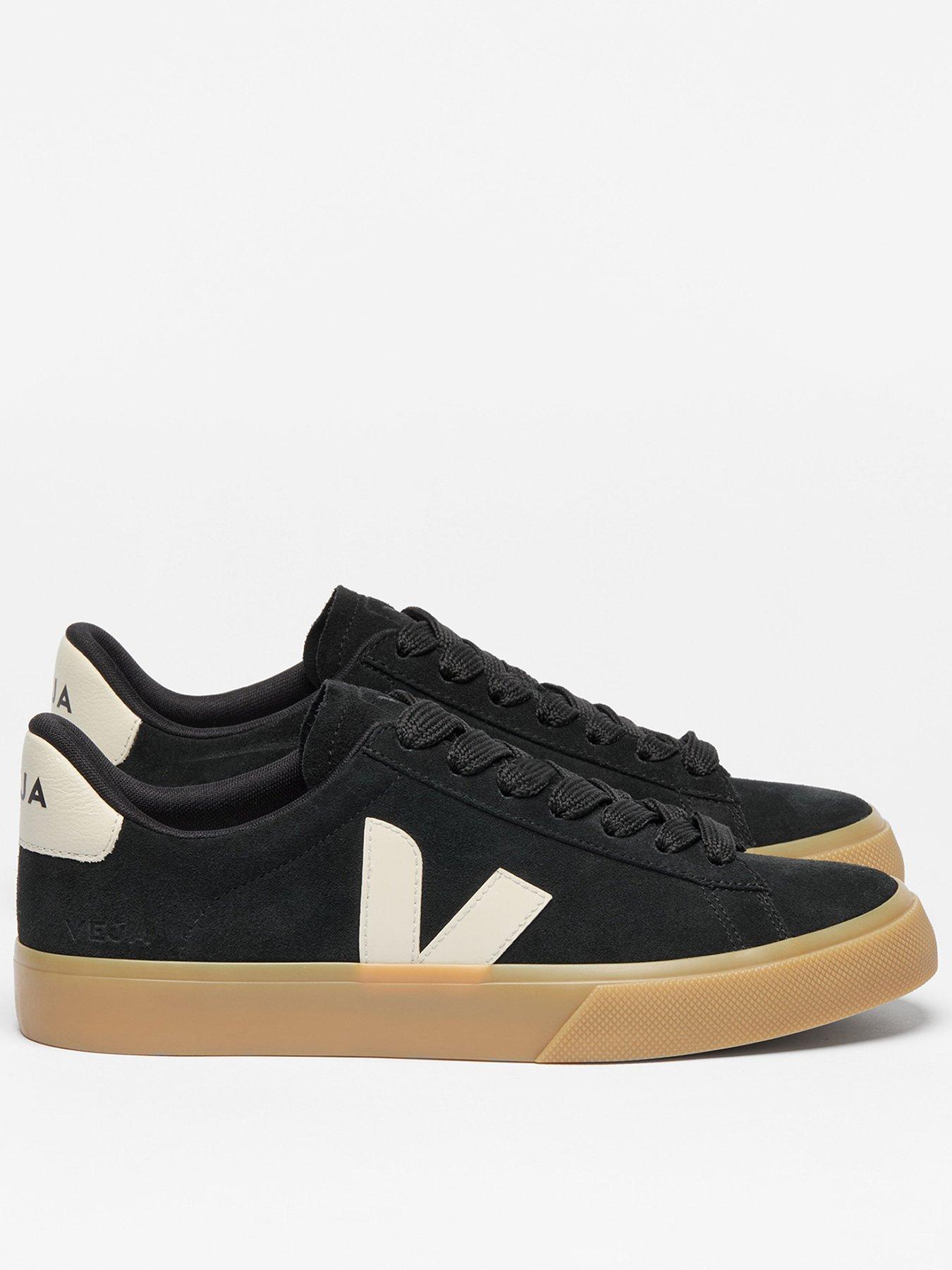 Veja Mens Campo Bold Suede Trainer- Black