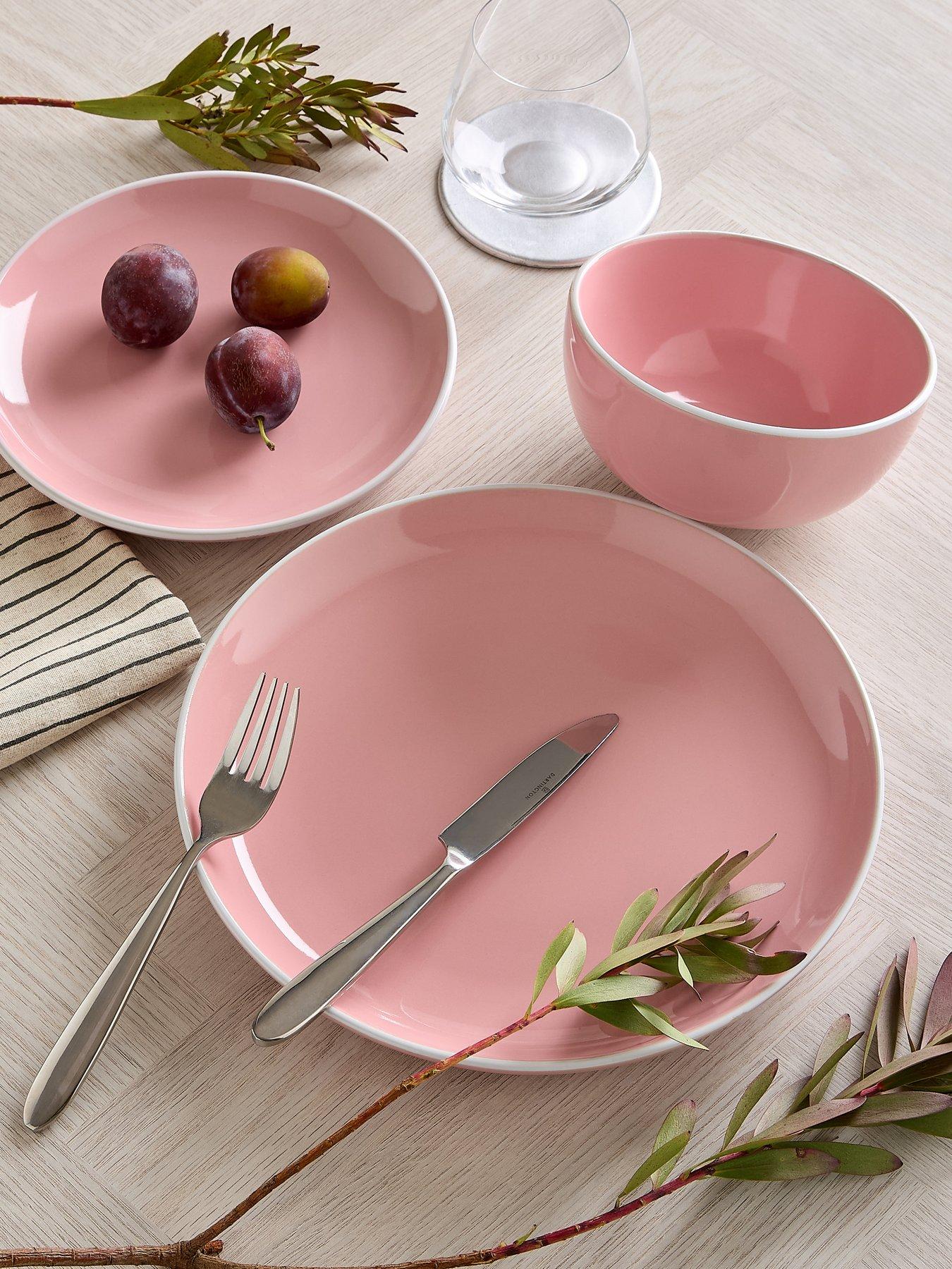 WATERSIDE 12PC Pink with White Rim Coupe