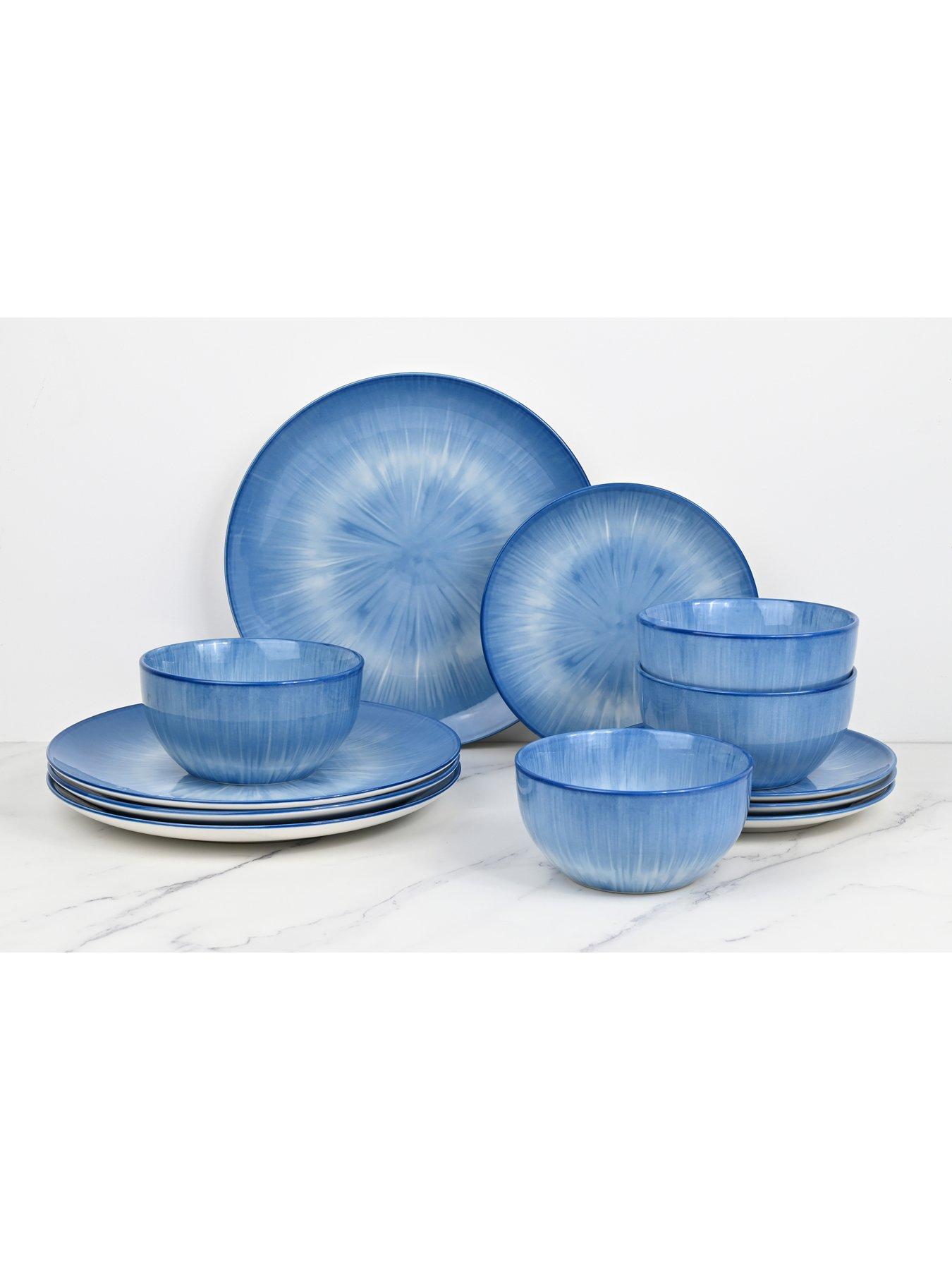 undefined 12PC Blue Star Reactive Glaze