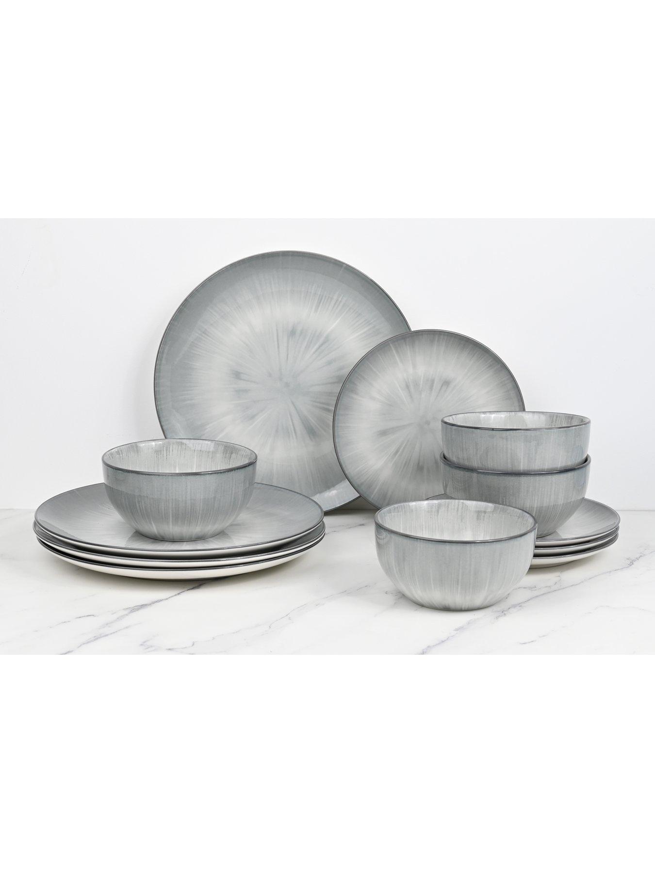 undefined 12PC Grey Star Reactive Glaze