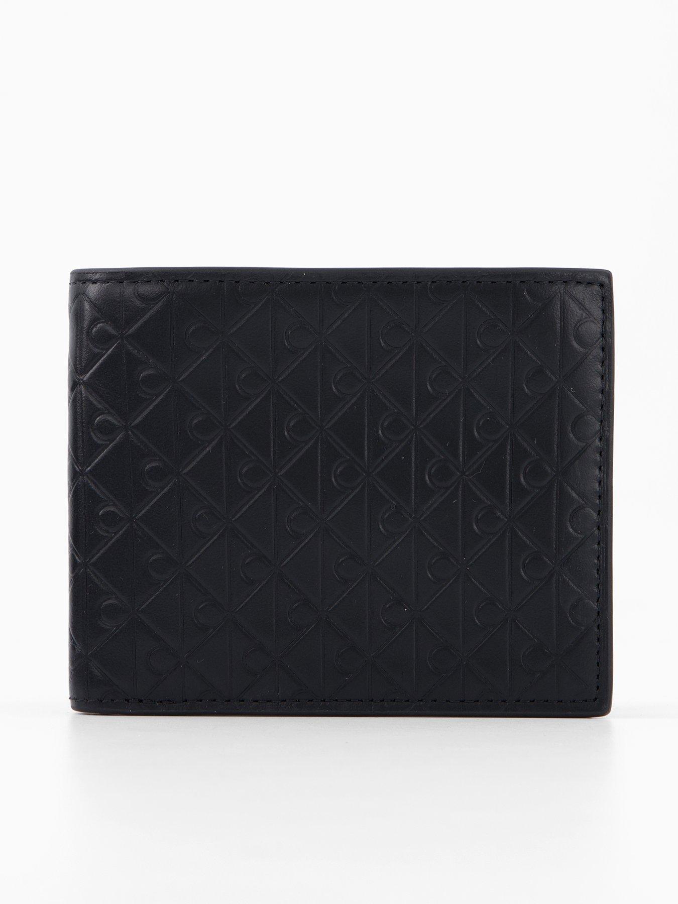 Calvin Klein All Over Print CK Emblem Billfold Wallet - Black