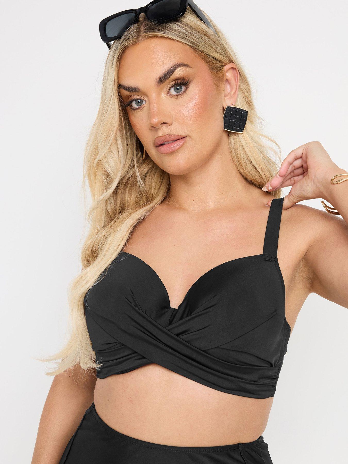 undefined Curve Twist Front Underwired Bikini - Black