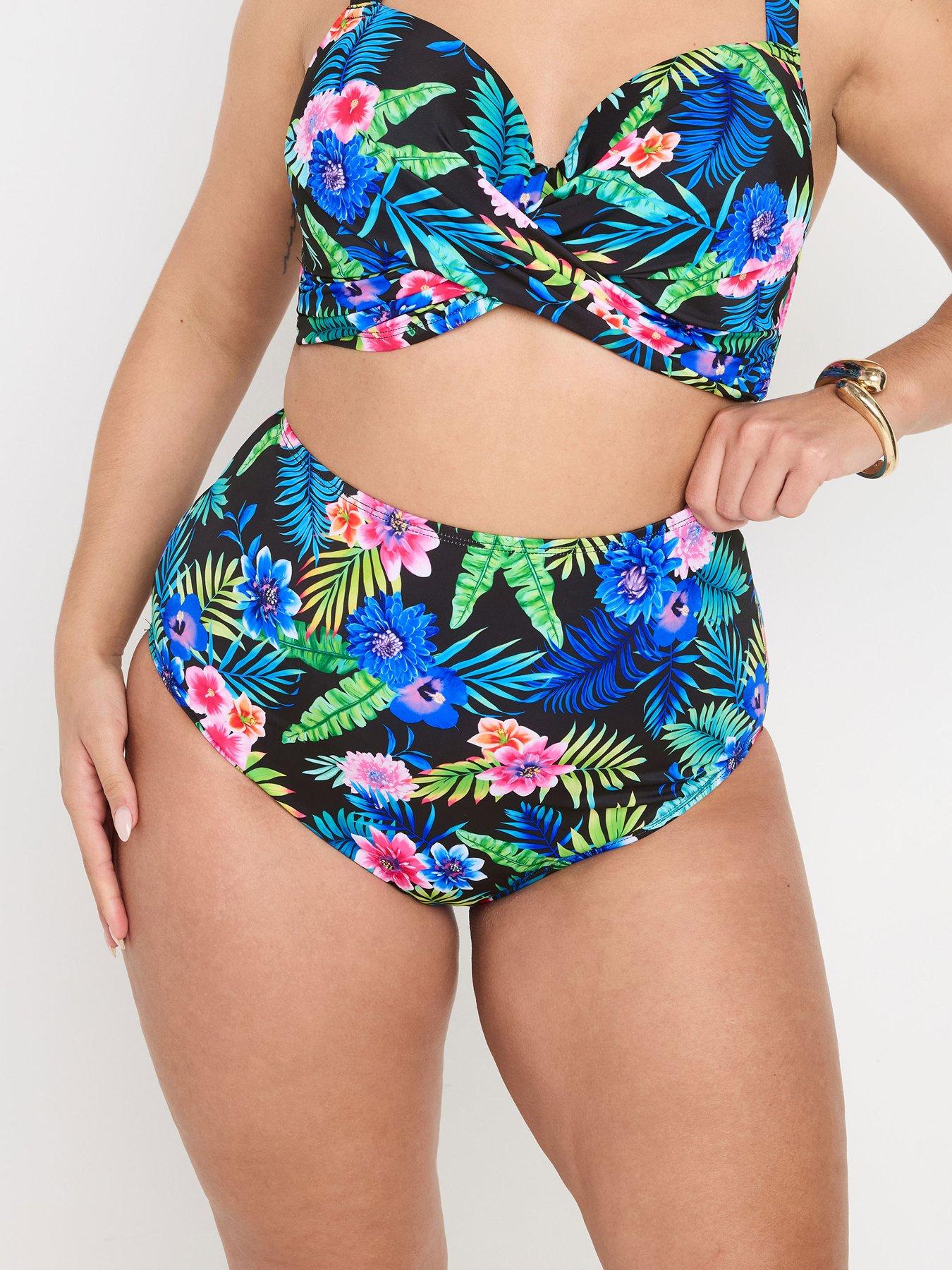 undefined Curve Rainbow High Waist Bikini Brief - Black