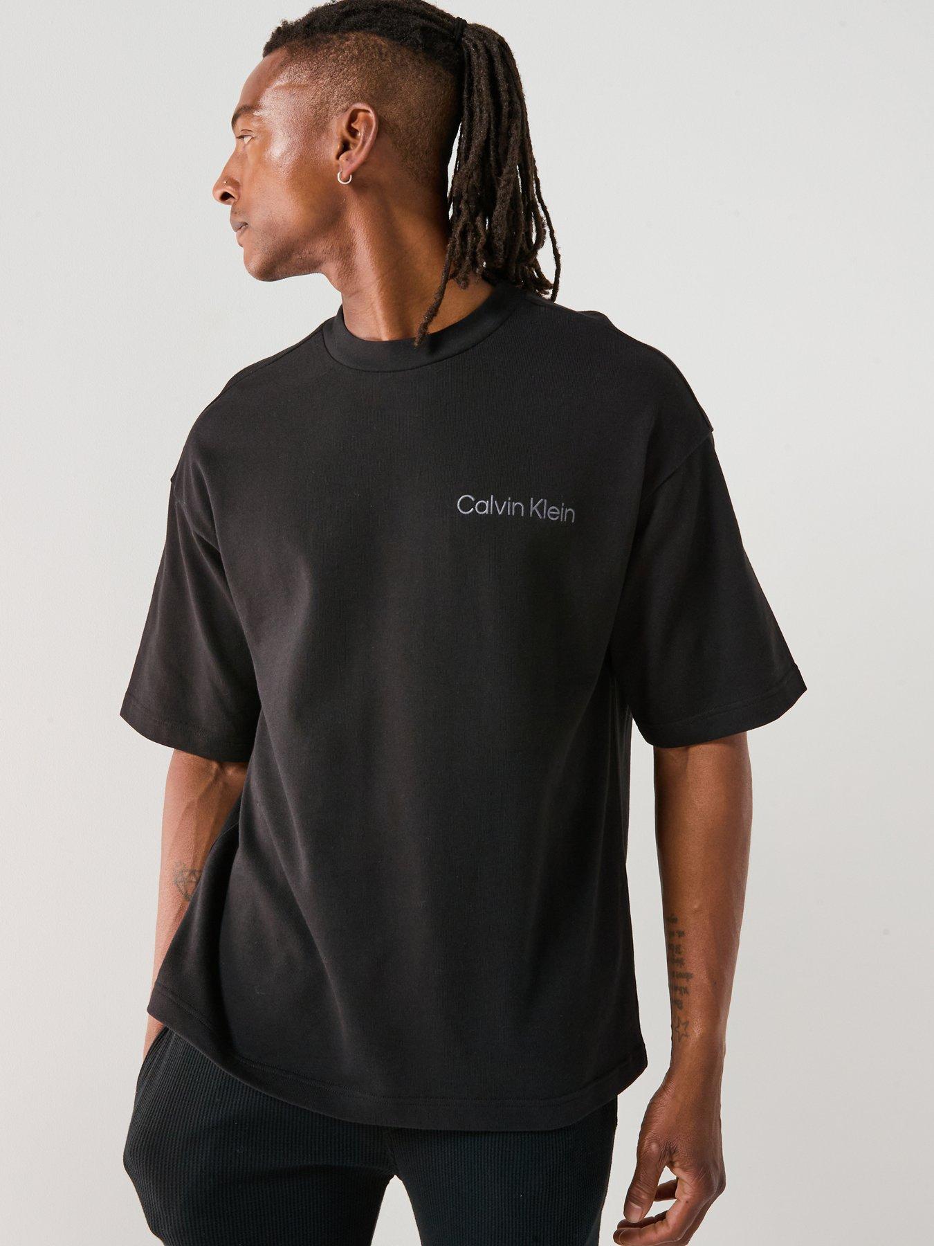 Calvin Klein Loungewear Central Logo T-Shirt - Black