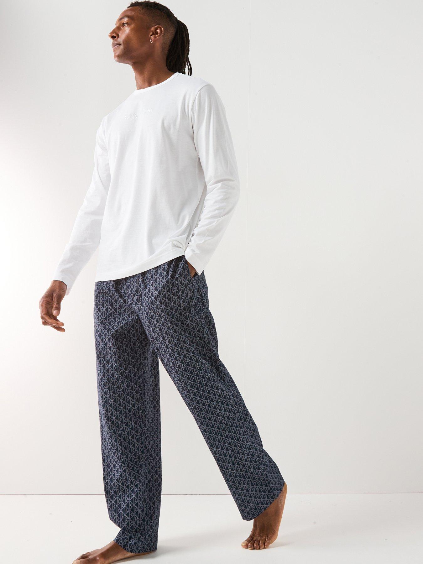 Calvin Klein Loungewear Long Sleeve T-Shirt Emblem Pyjama Set - Assorted