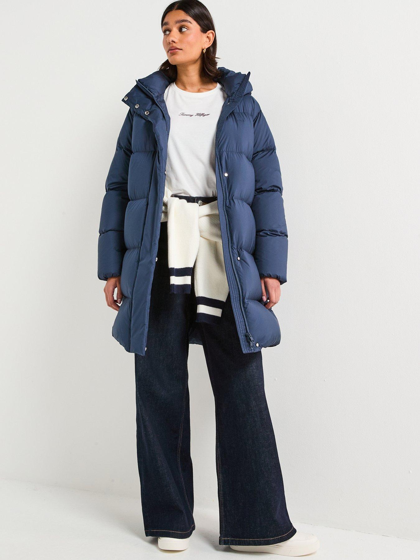 Tommy Hilfiger Padded Mid Length Down Coat - Blue