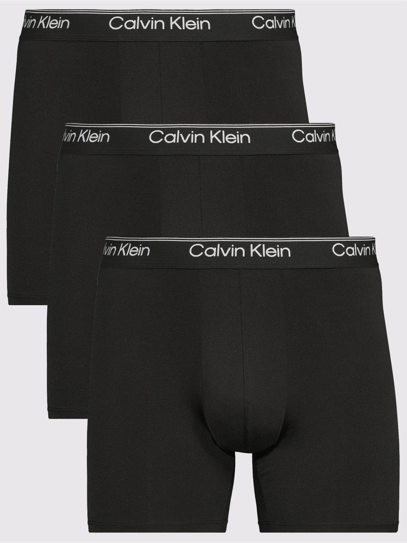Image 1 of 3 of Calvin Klein Micro Stretch 3 Pack Boxer Briefs - Black