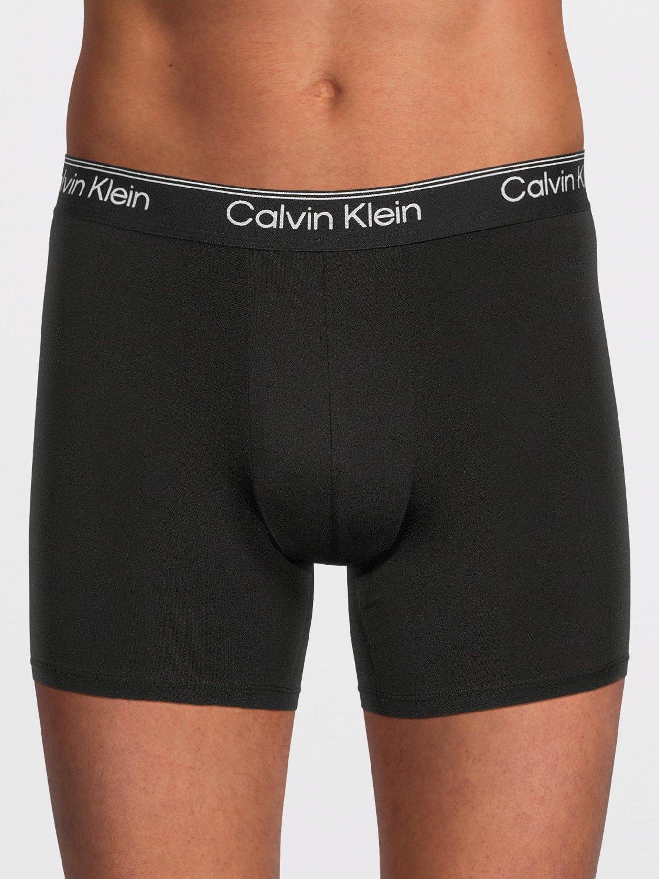 Image 2 of 3 of Calvin Klein Micro Stretch 3 Pack Boxer Briefs - Black