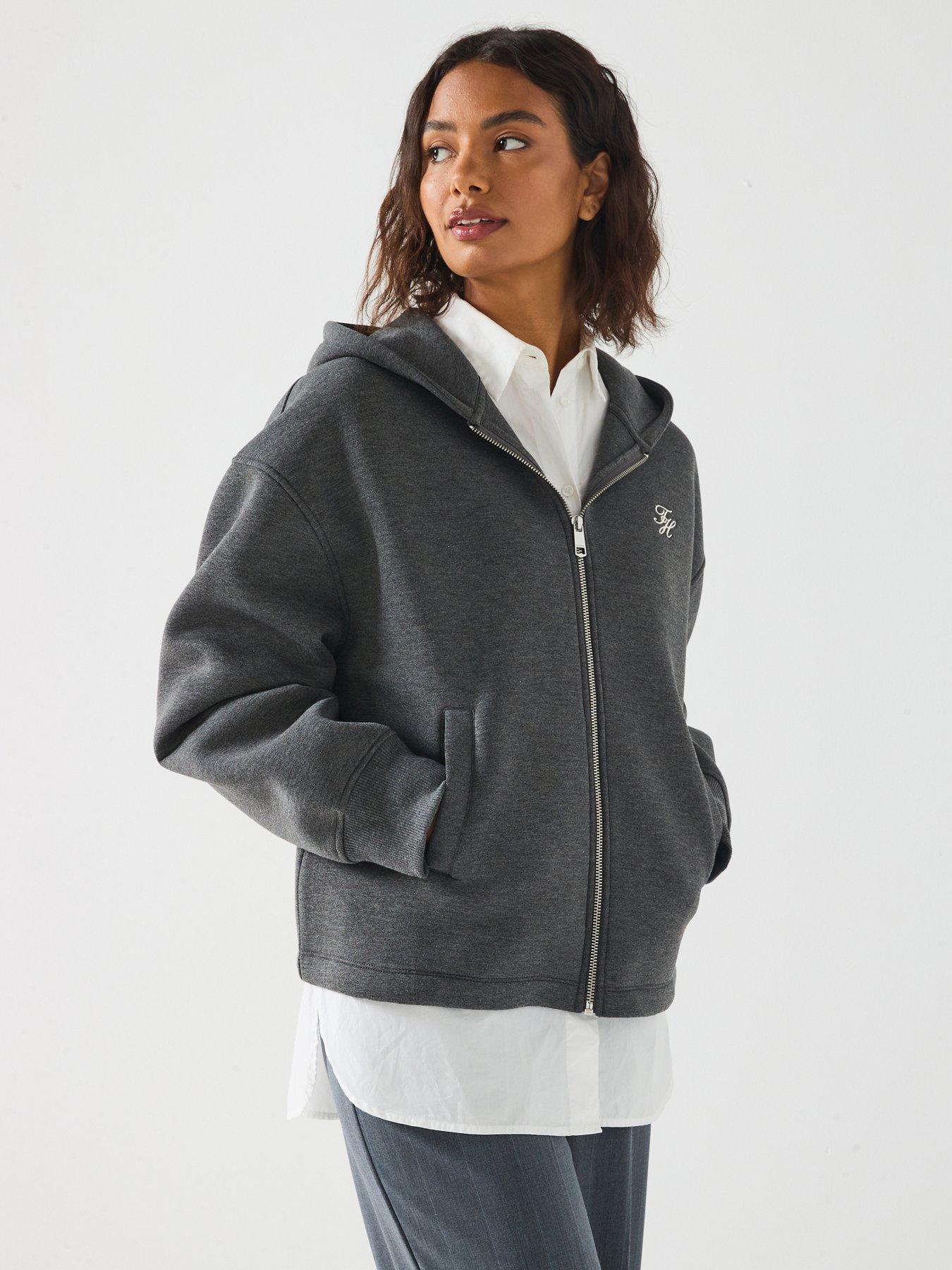 Tommy Hilfiger Interlock Zip Hoodie Grey Very