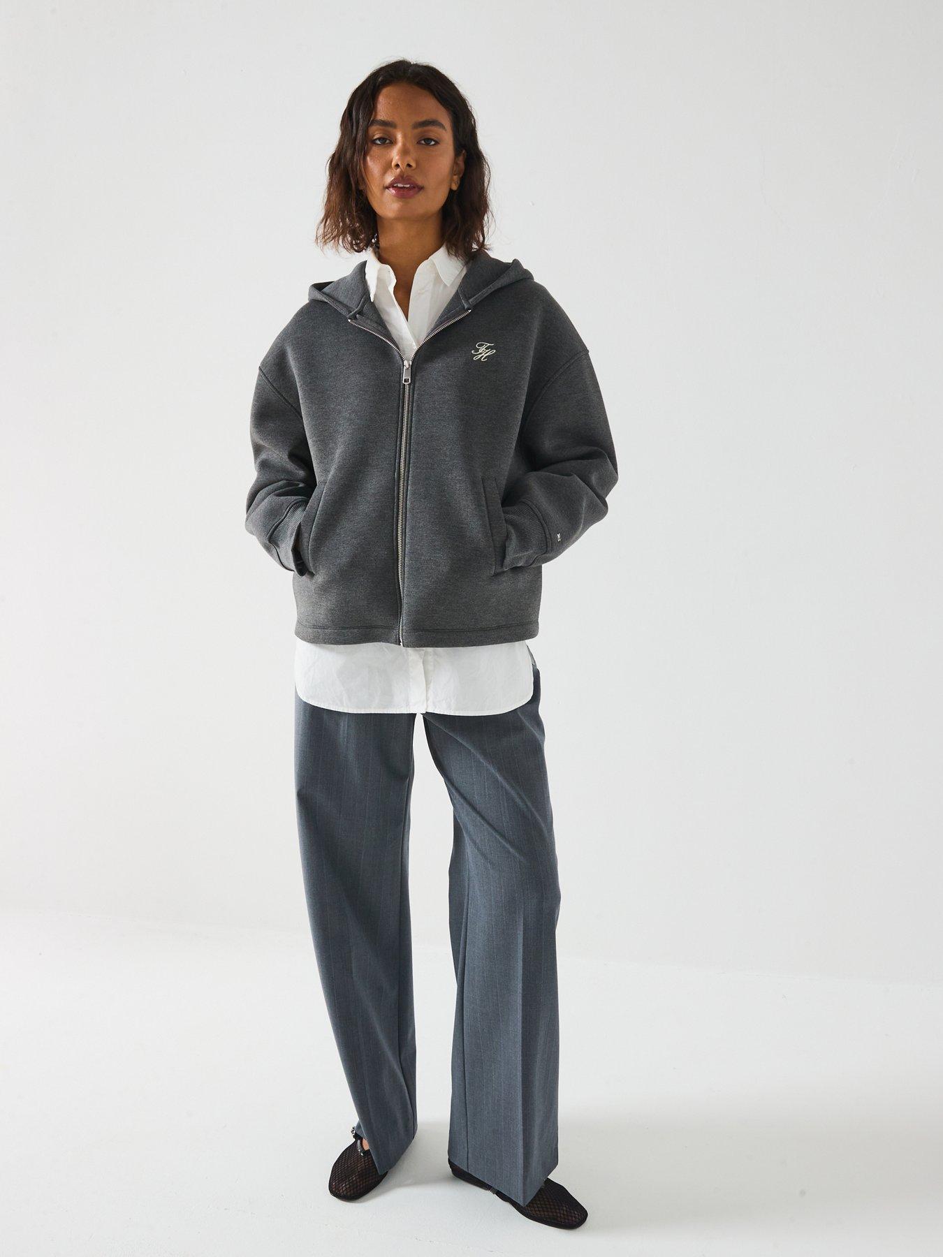 Image 3 of 6 of Tommy Hilfiger Interlock Zip Hoodie - Grey