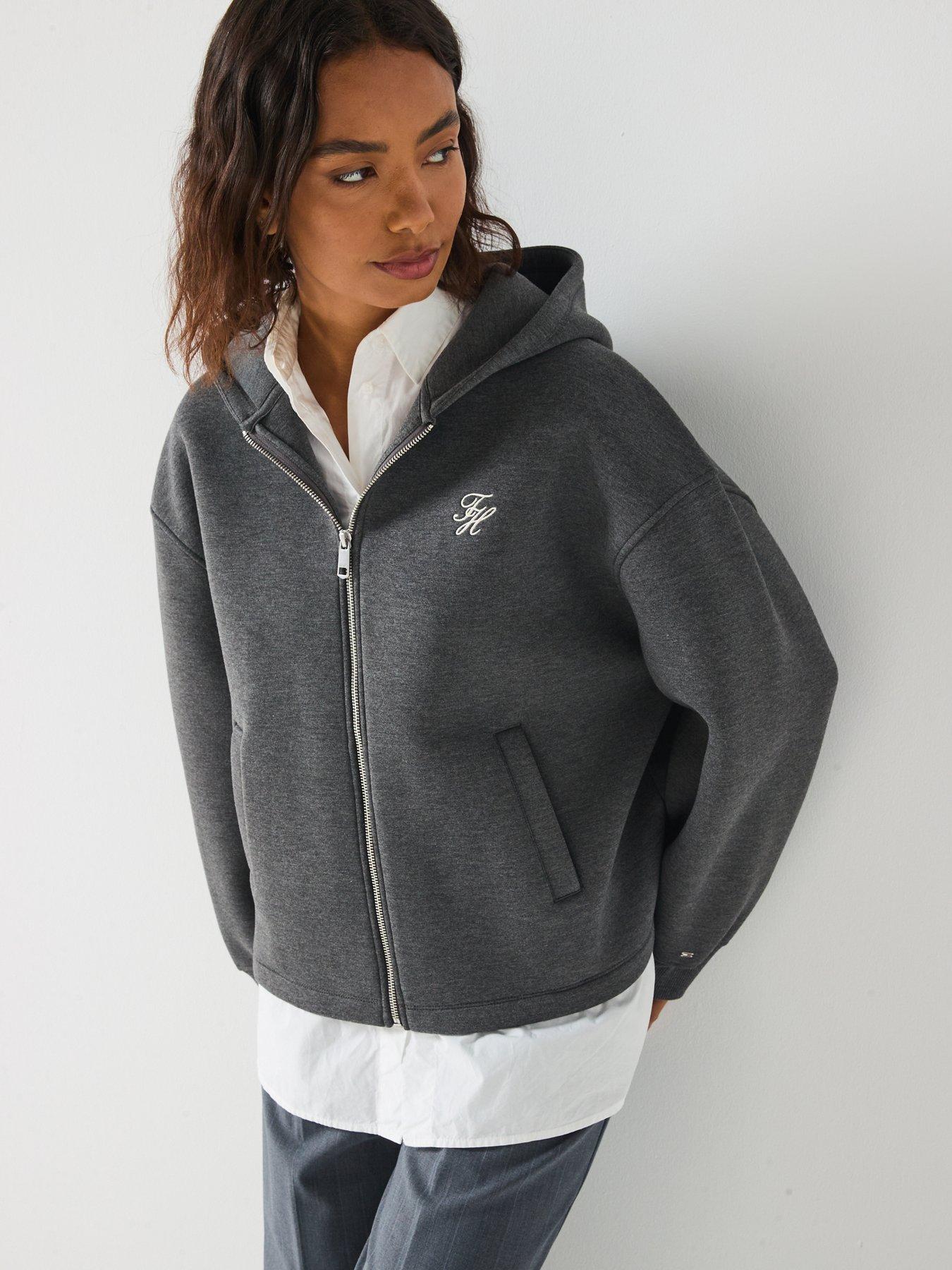 Tommy Hilfiger Interlock Zip Hoodie - Grey | Very