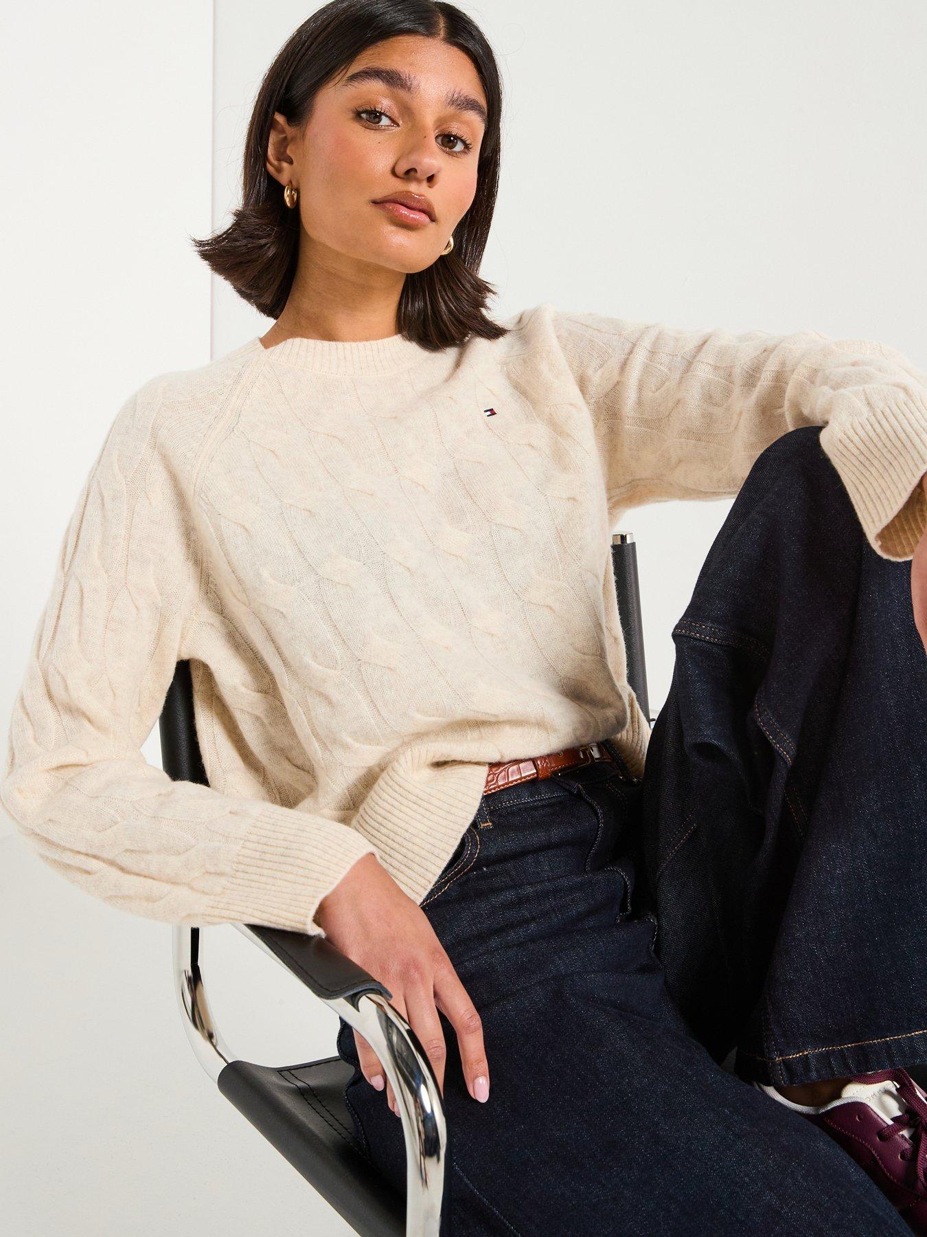 Tommy Hilfiger Soft Wool Cable Knit Jumper - Beige