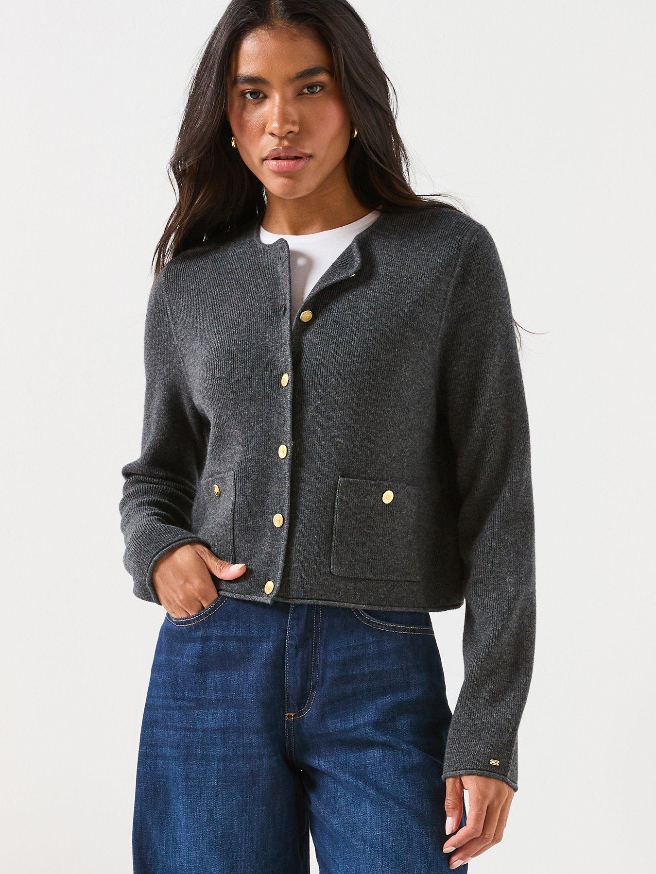 Tommy Hilfiger Soft Wool Lady Jacket - Grey