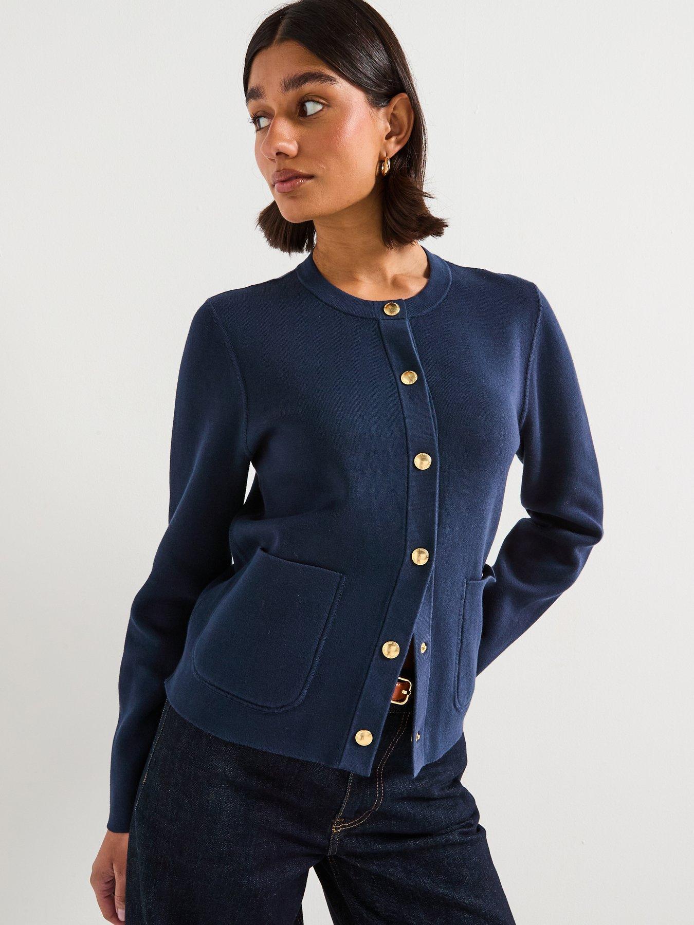 Tommy Hilfiger Jersey Reversible Cardigan - Blue