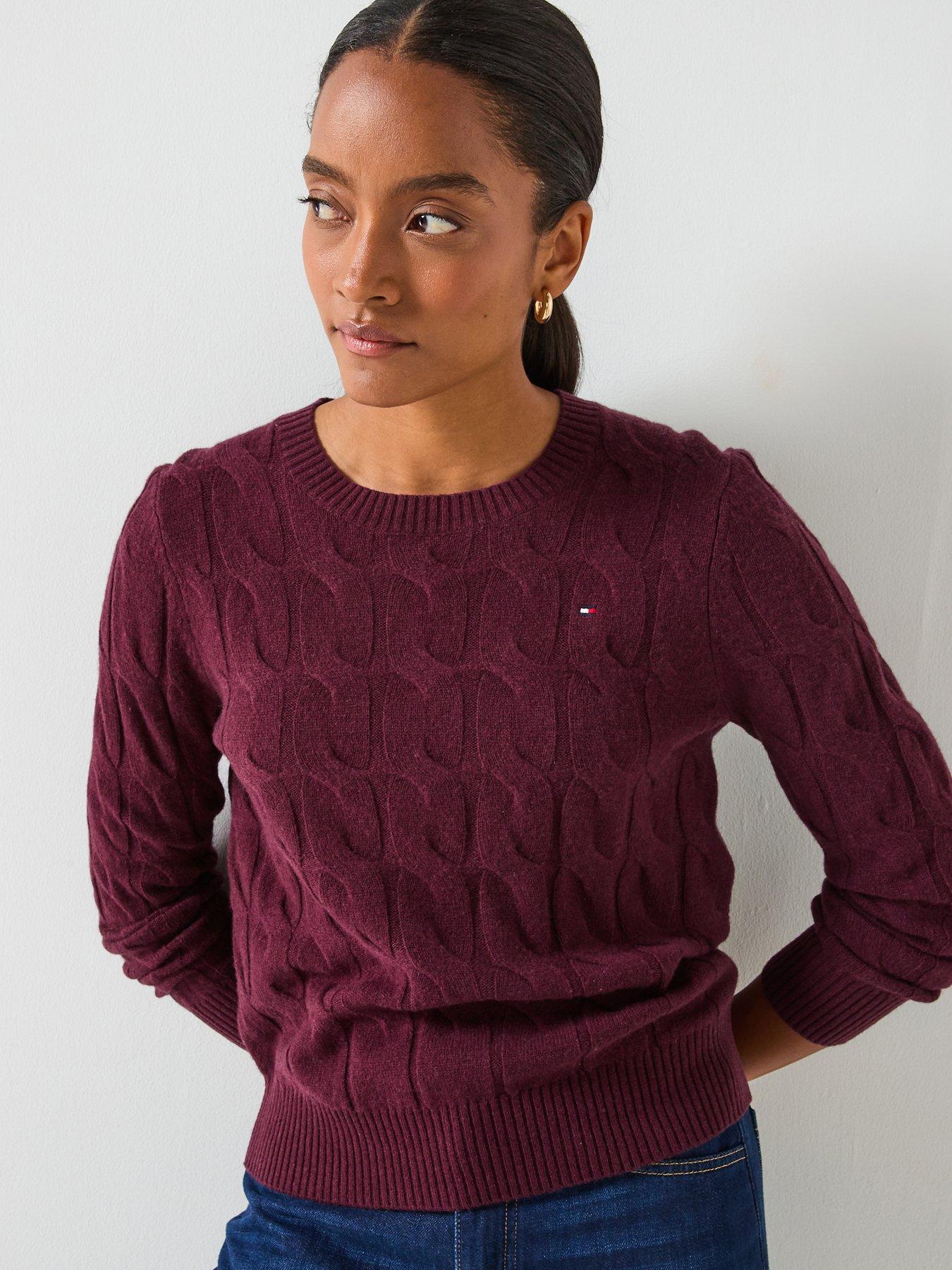 Tommy Hilfiger Soft Wool Cable Knit Jumper - Red