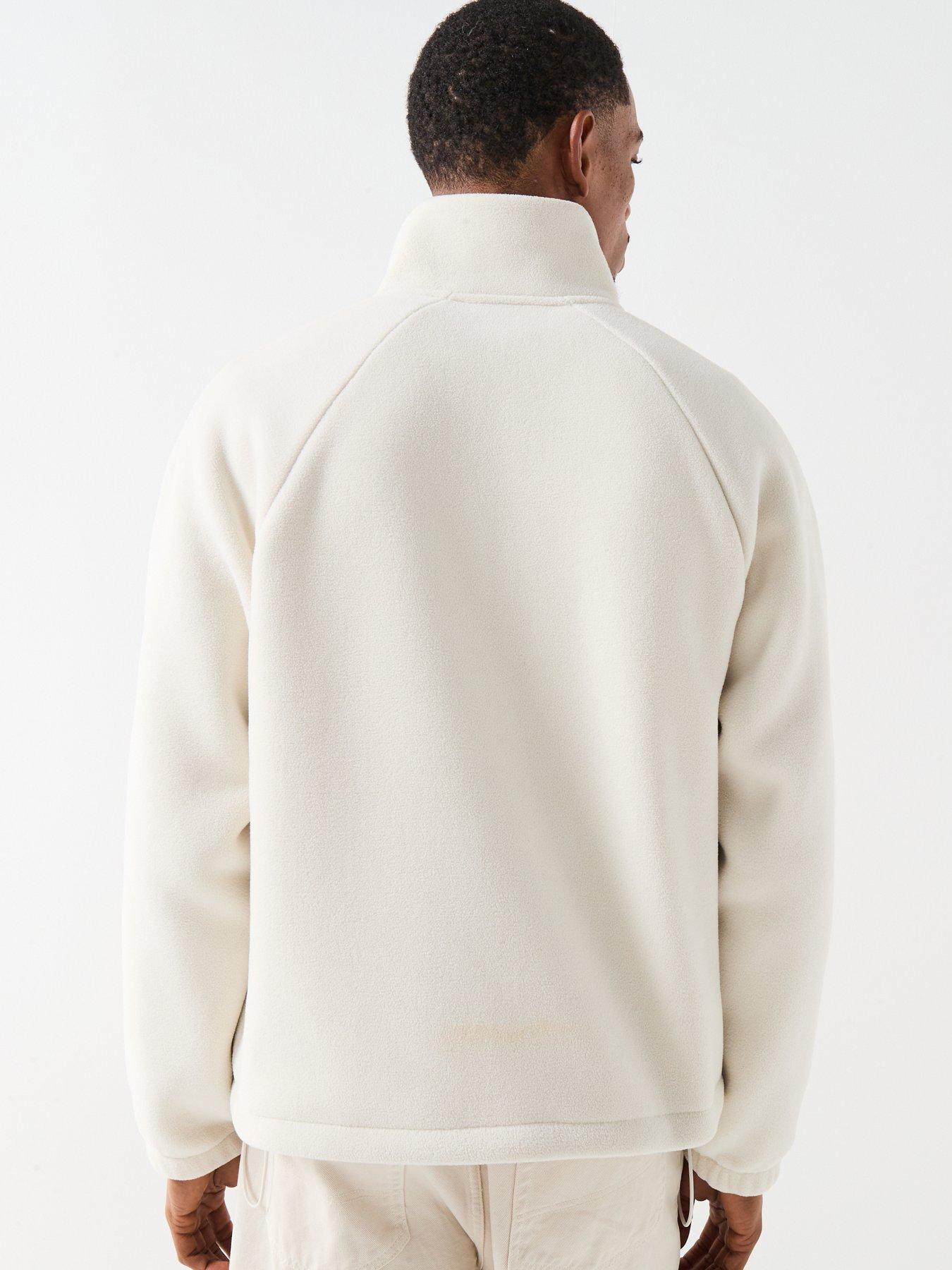 Calvin Klein Polar Fleece Rib Mock Neck 1/4 Zip Sweat - Cream | Very