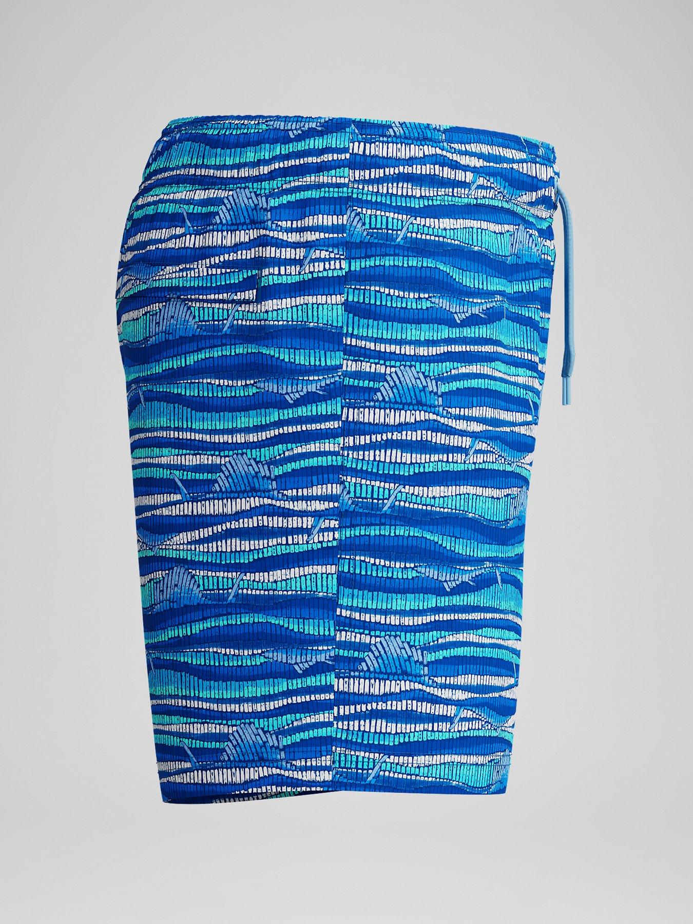 Image 4 of 4 of Speedo Boys Digi Printed 13 Inch Watershorts - Blue